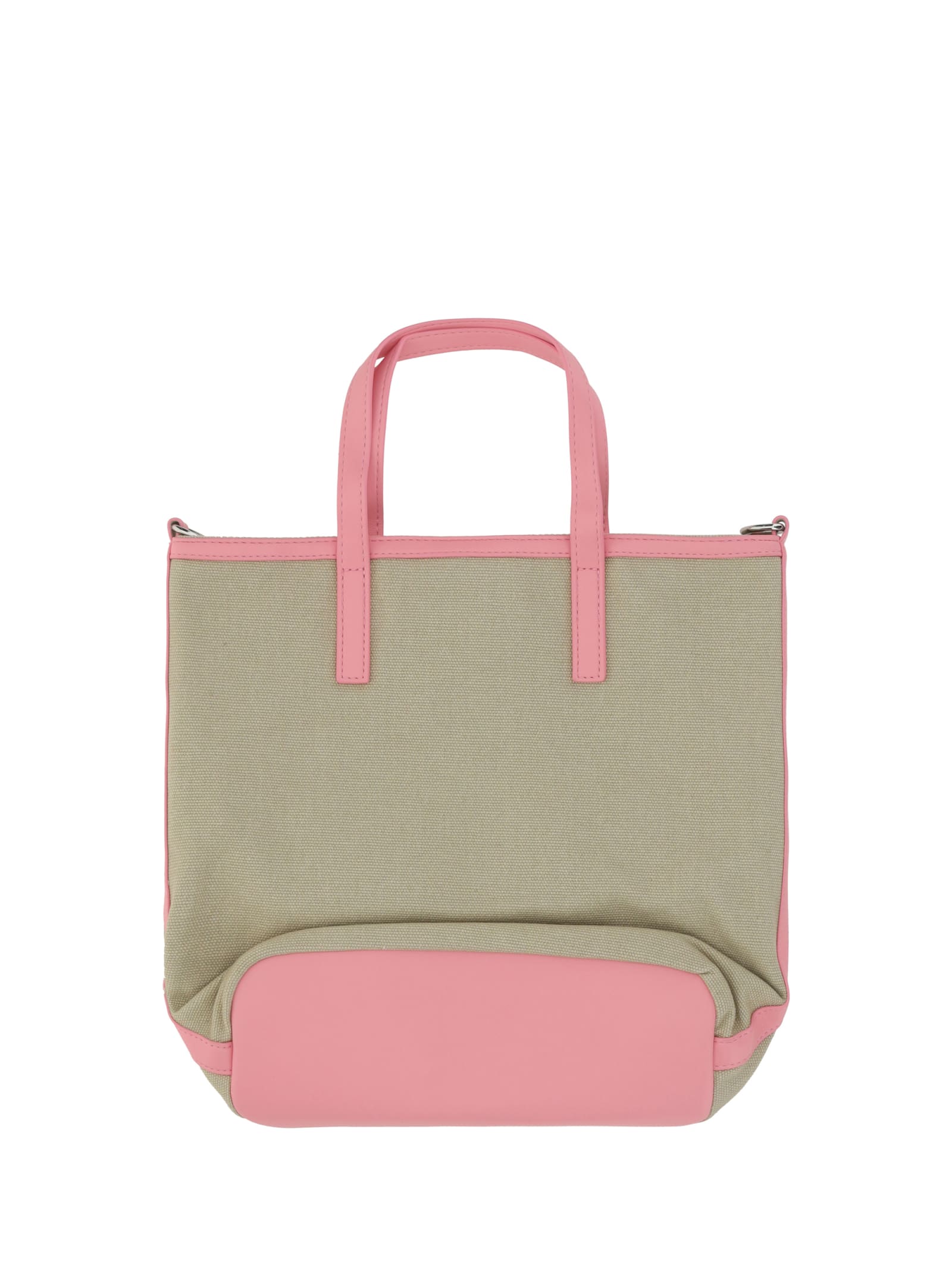 Shop Msgm Logo Small Shopping Tote In Pink