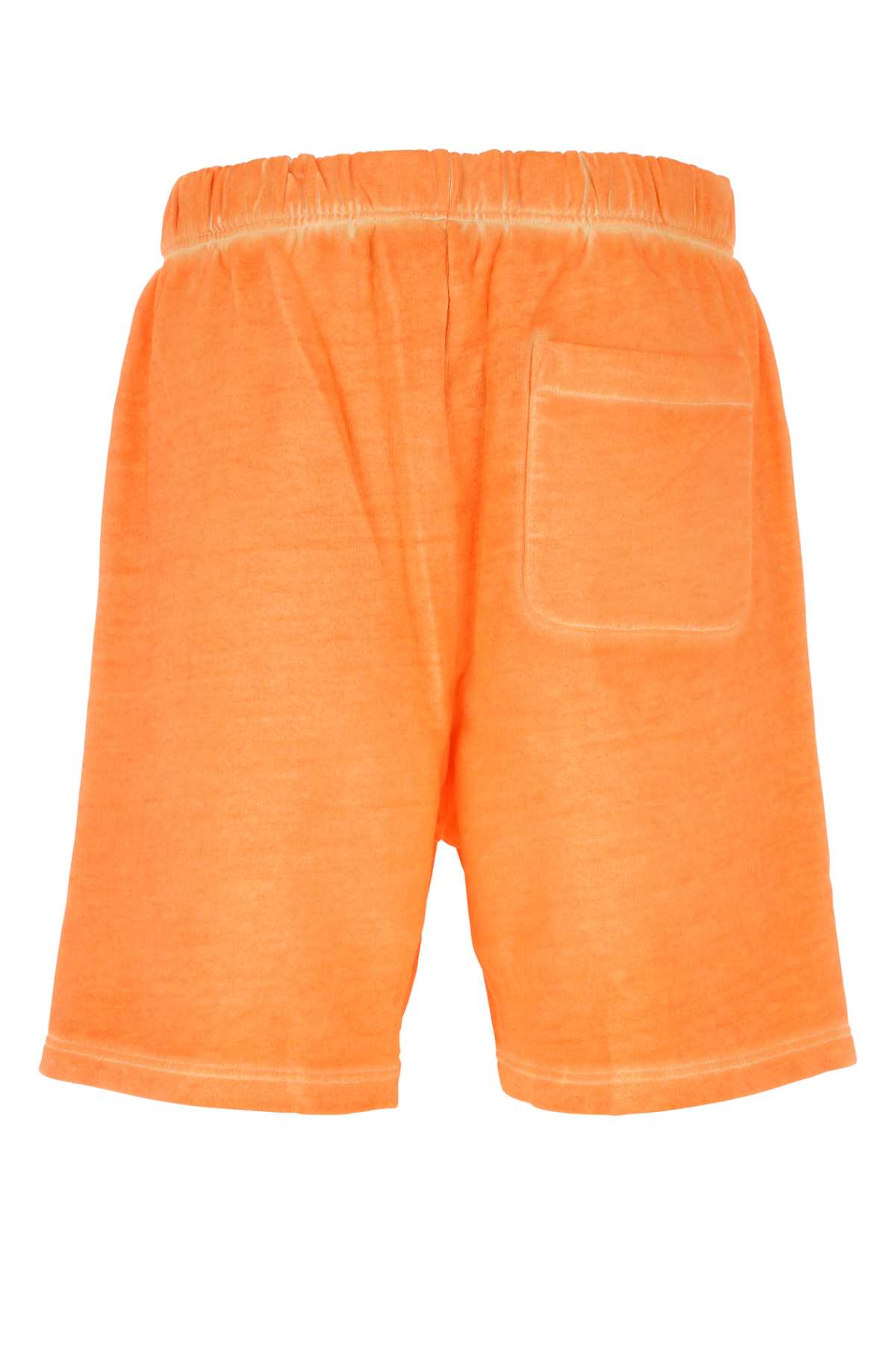 Marcelo Burlon County Of Milan Orange Cotton Bermuda Shorts In Orangered