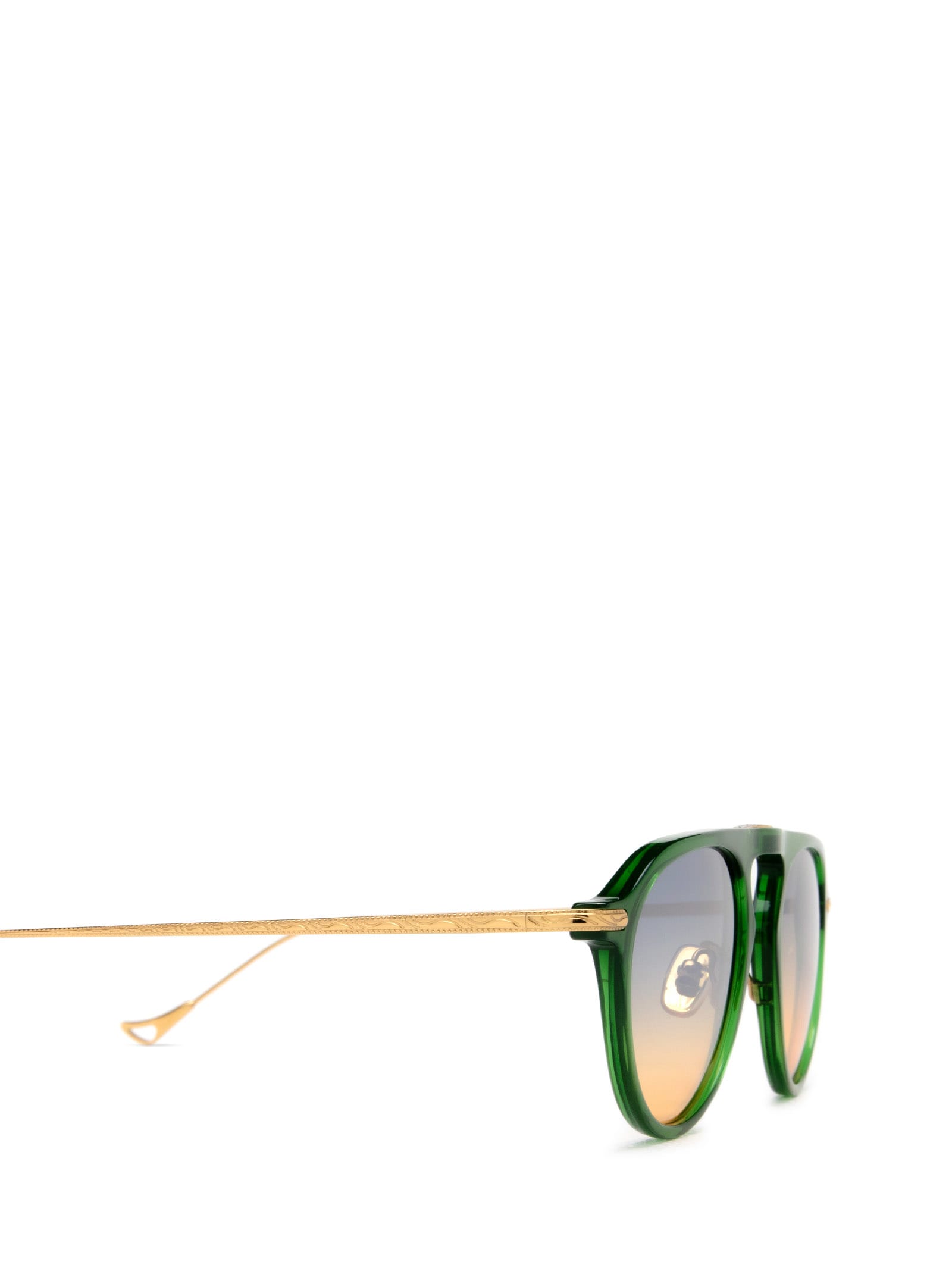 Shop Eyepetizer Steven Transparent Green Sunglasses