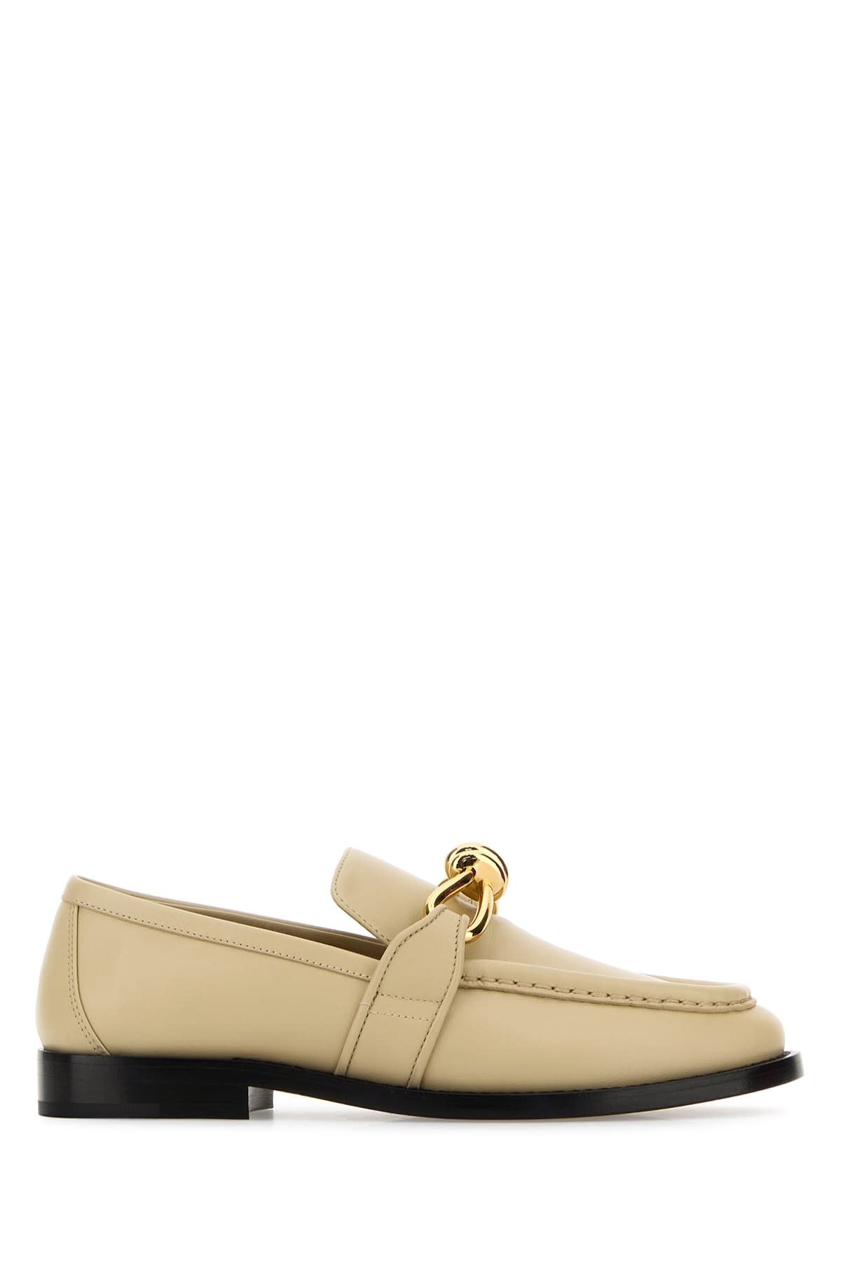 Shop Bottega Veneta Mocassin Knot Metal In Lightbutterscotch