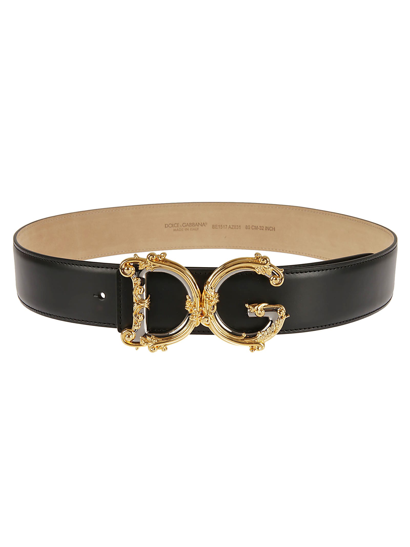 Dolce & Gabbana Logo Buckled Barocco Belt