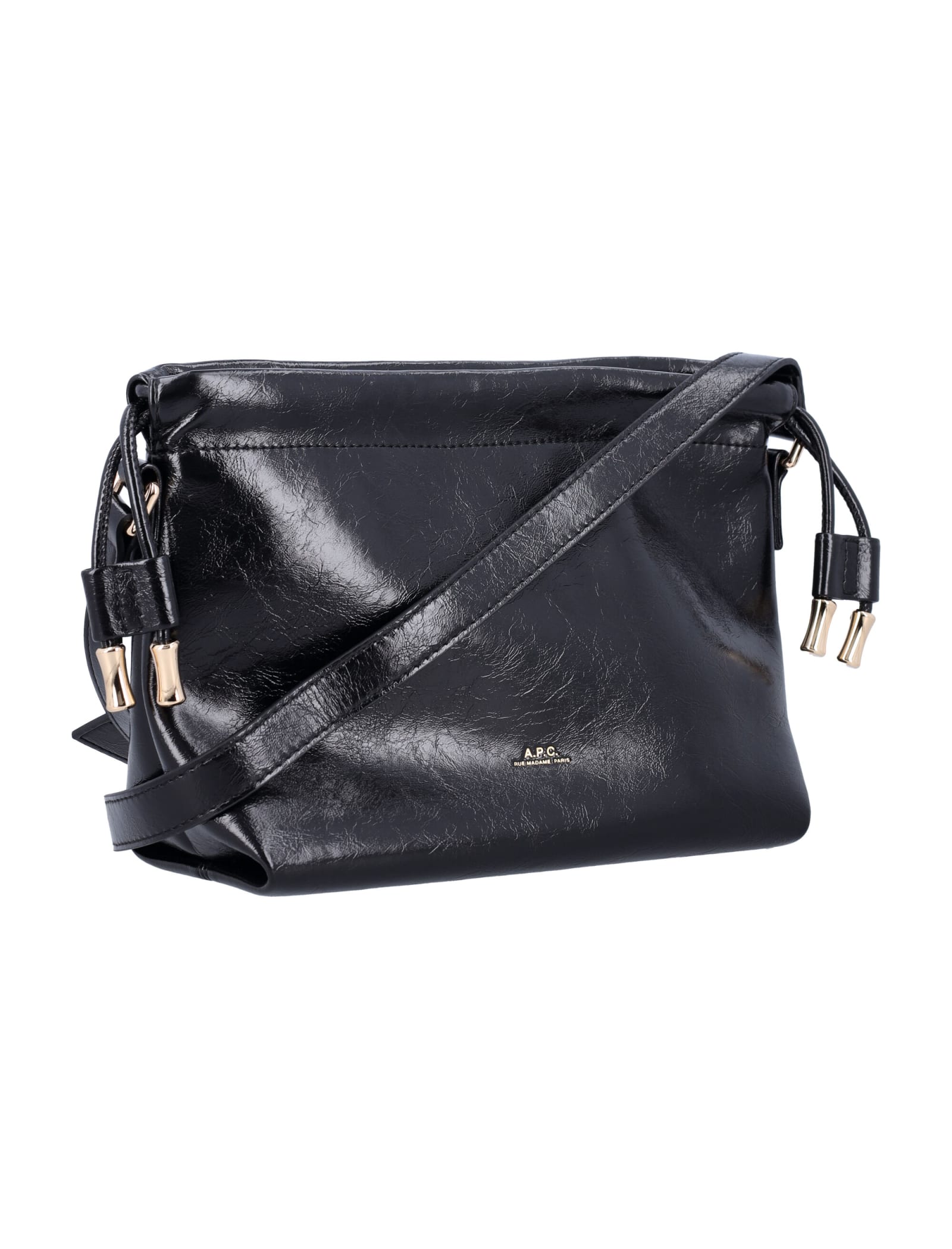 Shop Apc Ninon Mini Shoulder Bag In Black