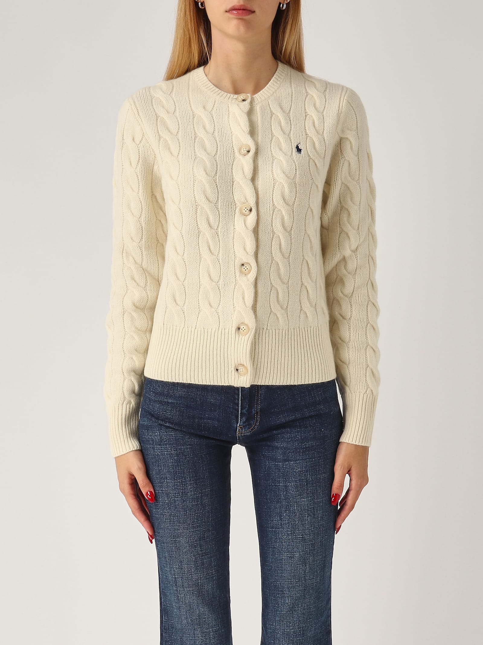 Polo Ralph Lauren Wool Cardigan In Neutral