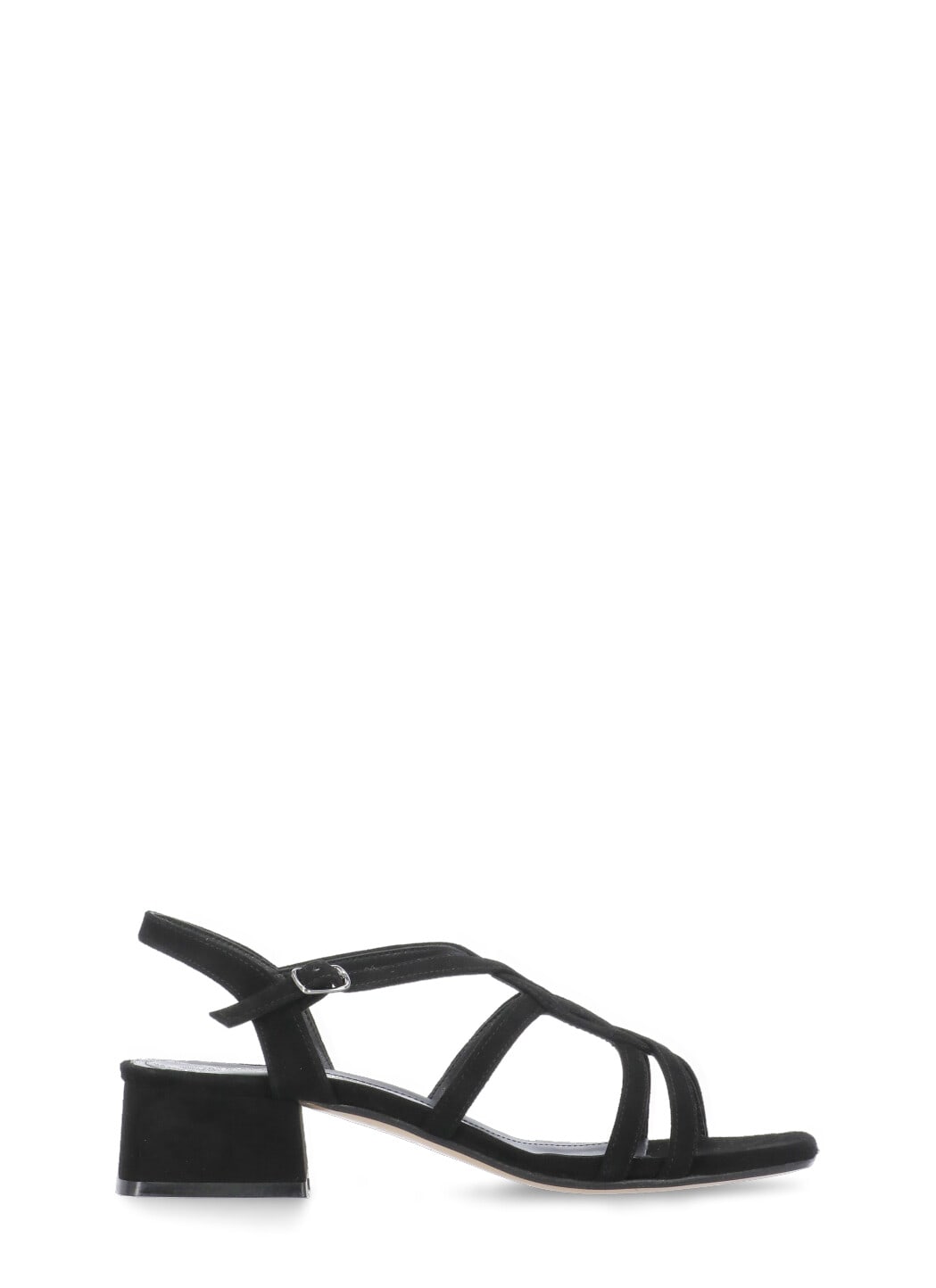 Shop The Seller Suede Leather Heeled Sandals In Black