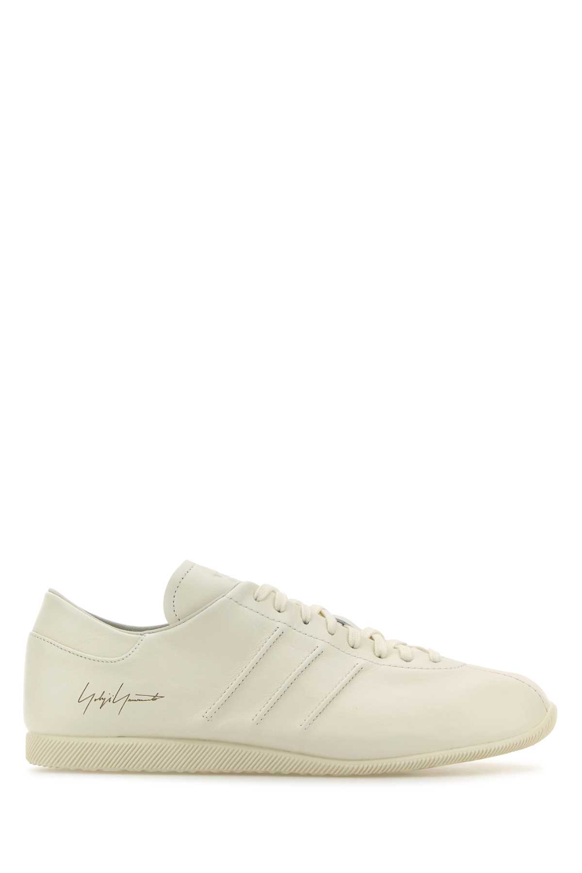 Shop Y-3 White Leather Sneakers