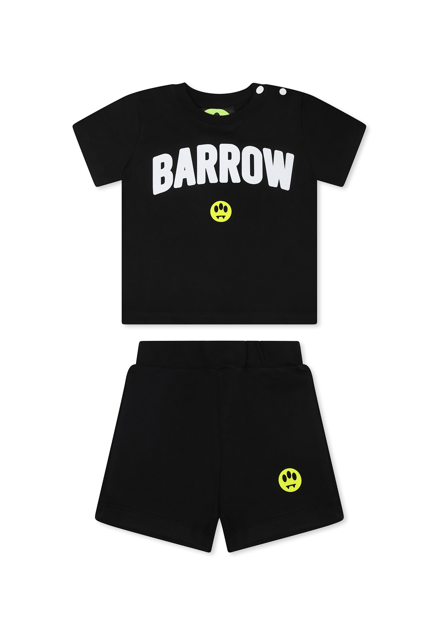 Barrow Black Suit For Babykids With Logo In Black