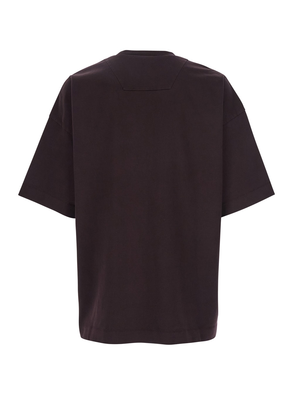 Juunj Bordeaux T-shirt With Logo Embroidered On The Front And Print On The Back In Bordeaux