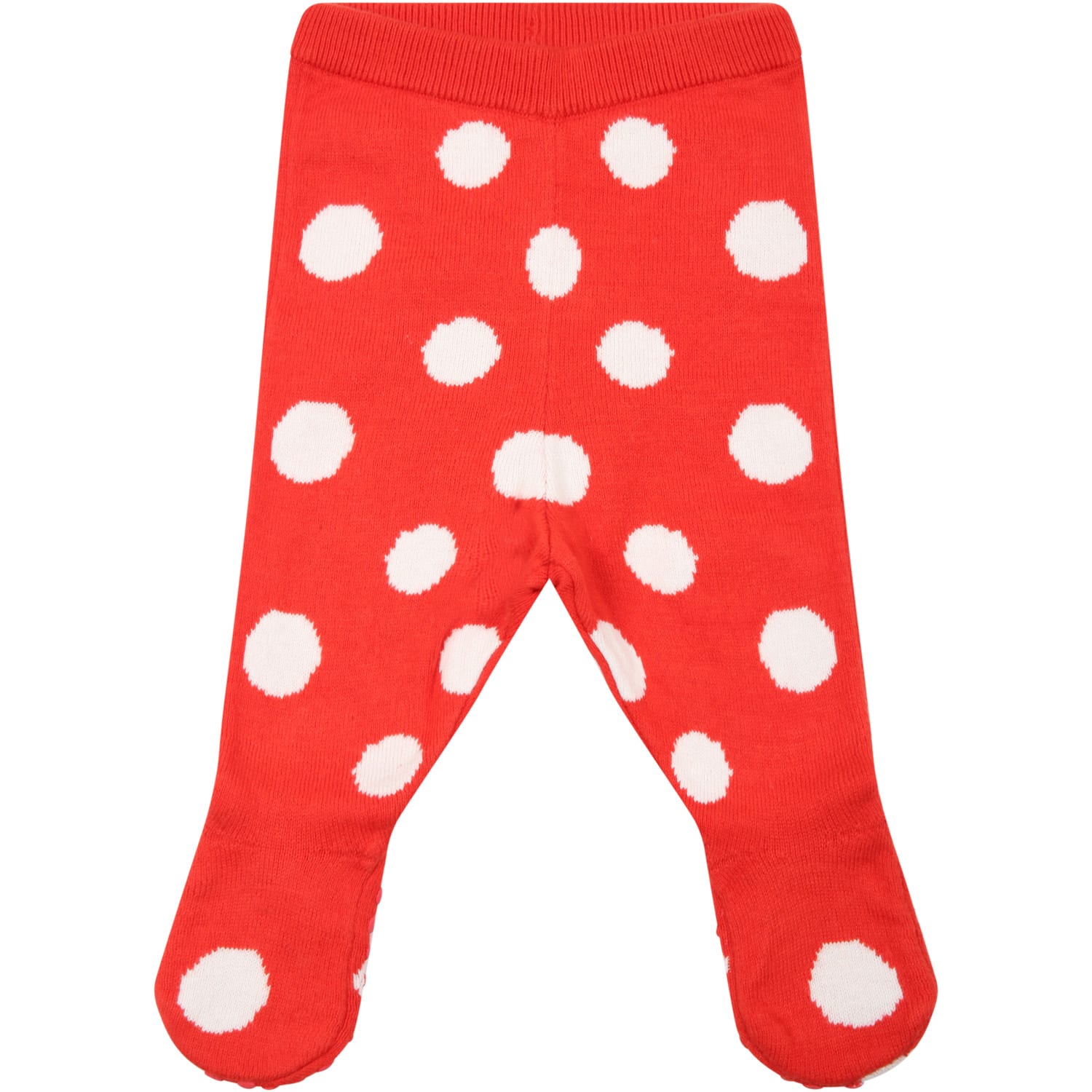 Stella McCartney Kids Red Gaiter For Baby Girl With Polka Dots