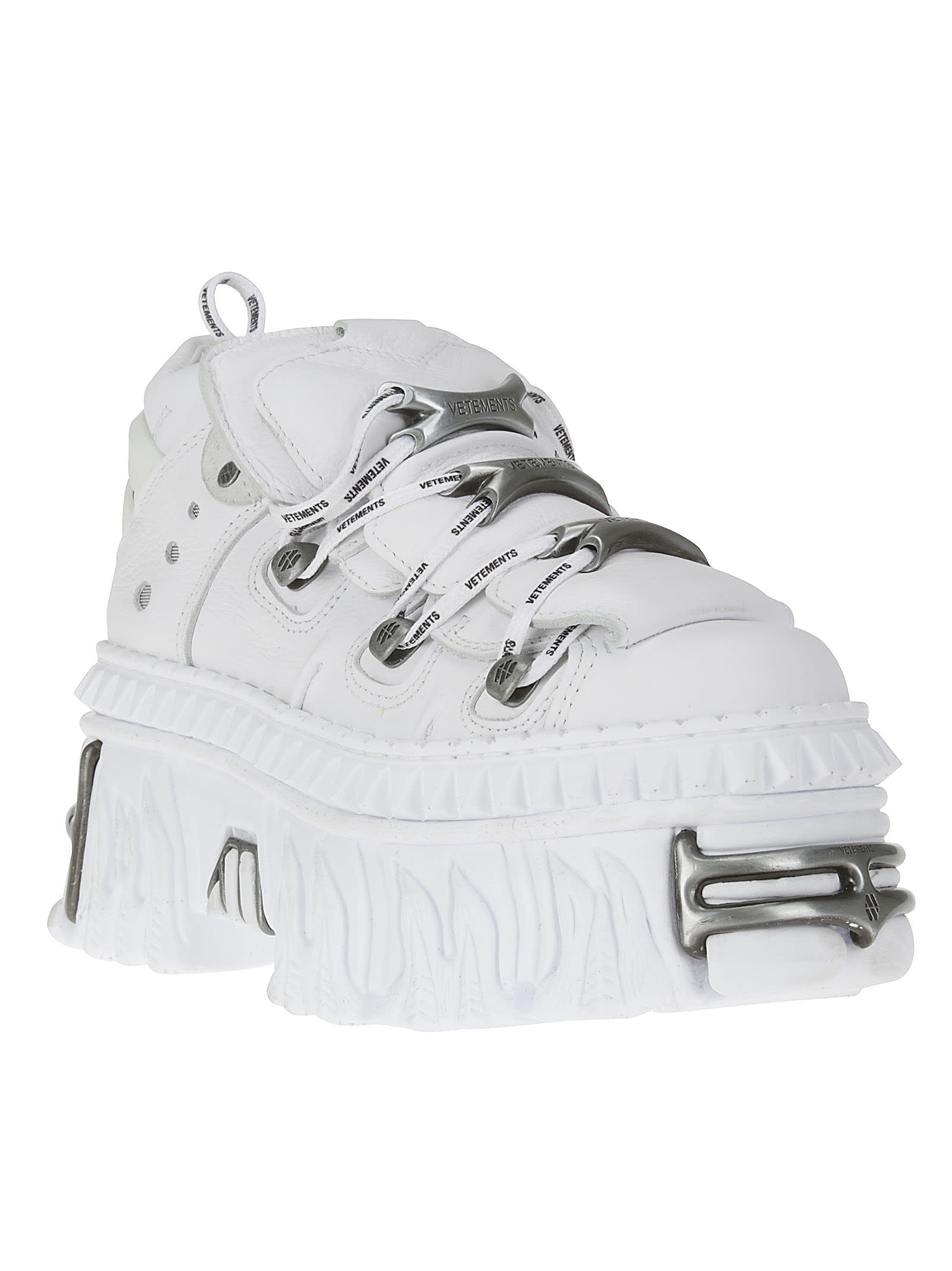 Shop Vetements Xnewrock Platform Sneakers In White