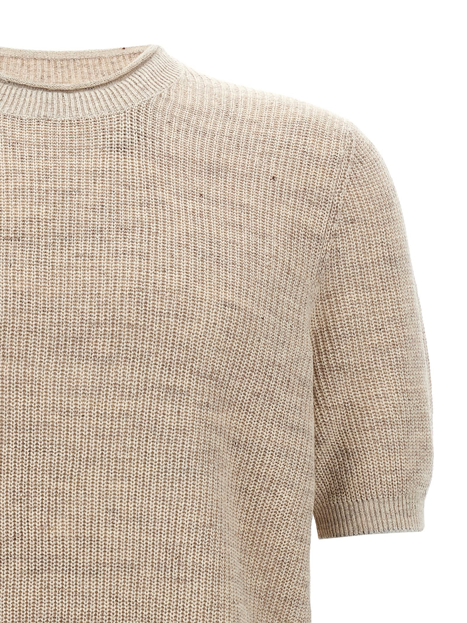 Brunello Cucinelli Beige Linen Cotton Sweater