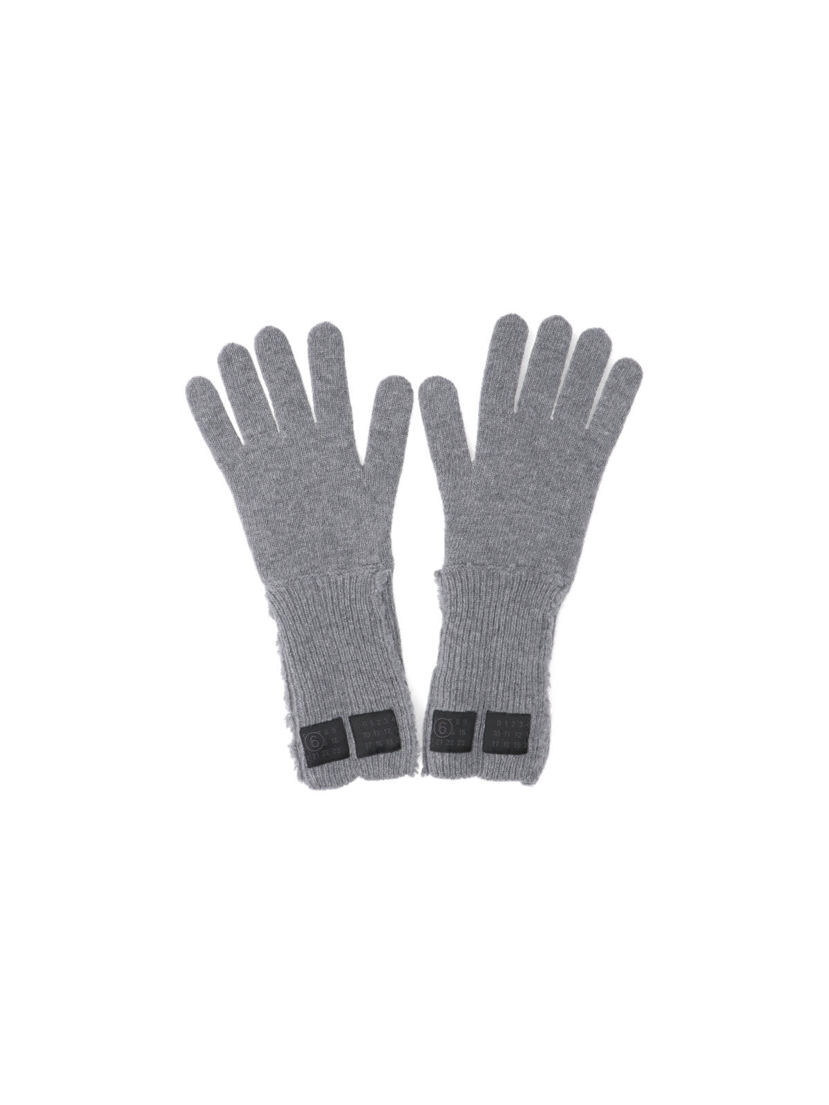 Mm6 Maison Margiela Wool Blend Gloves In Gray