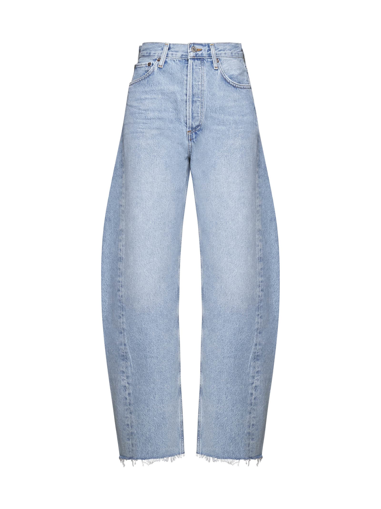 Agolde 90s Pinch Waist Straight-leg High-rise Organic Denim Jeans In Void Luna Piece