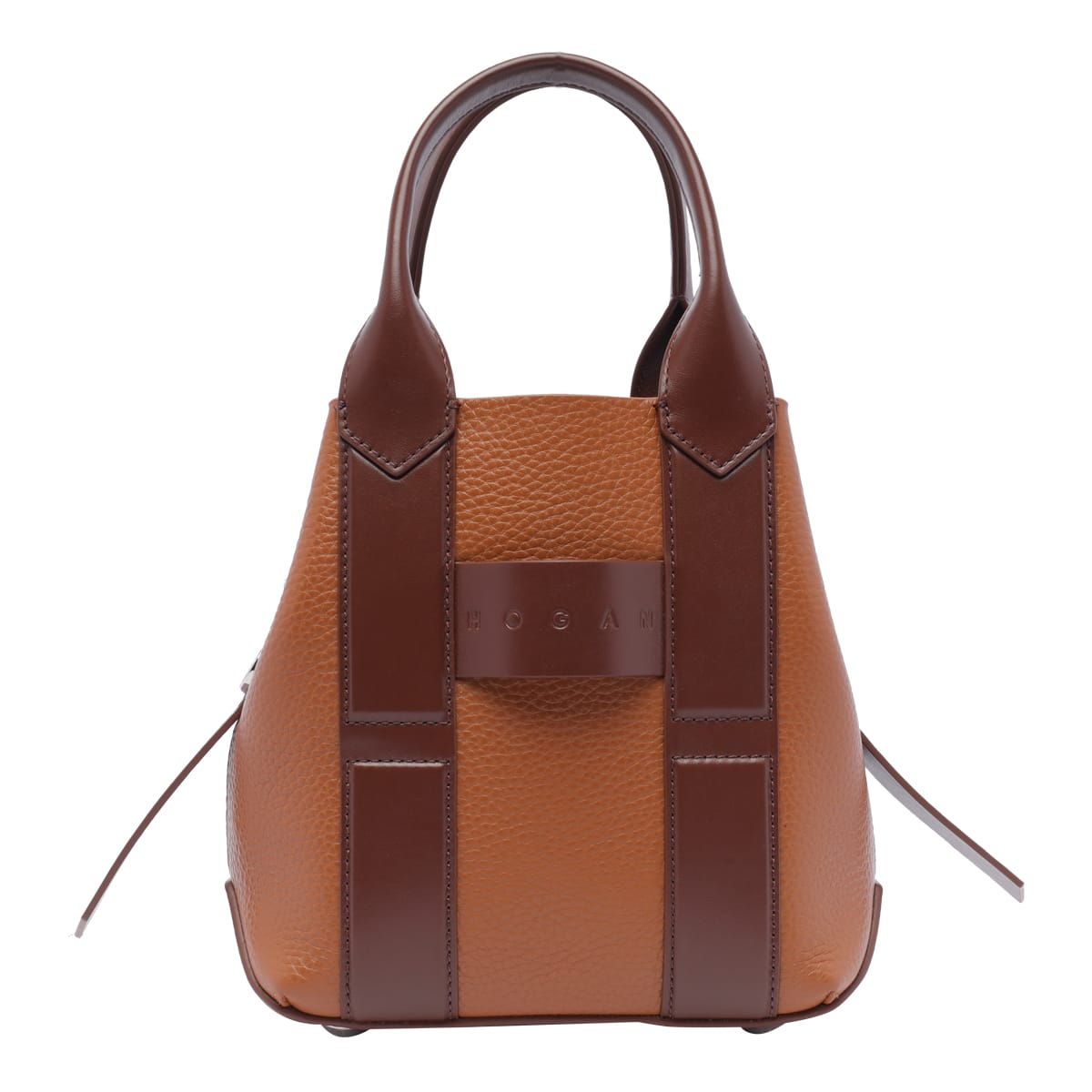 Shop Hogan Small  Script Shopping Bag In Brown