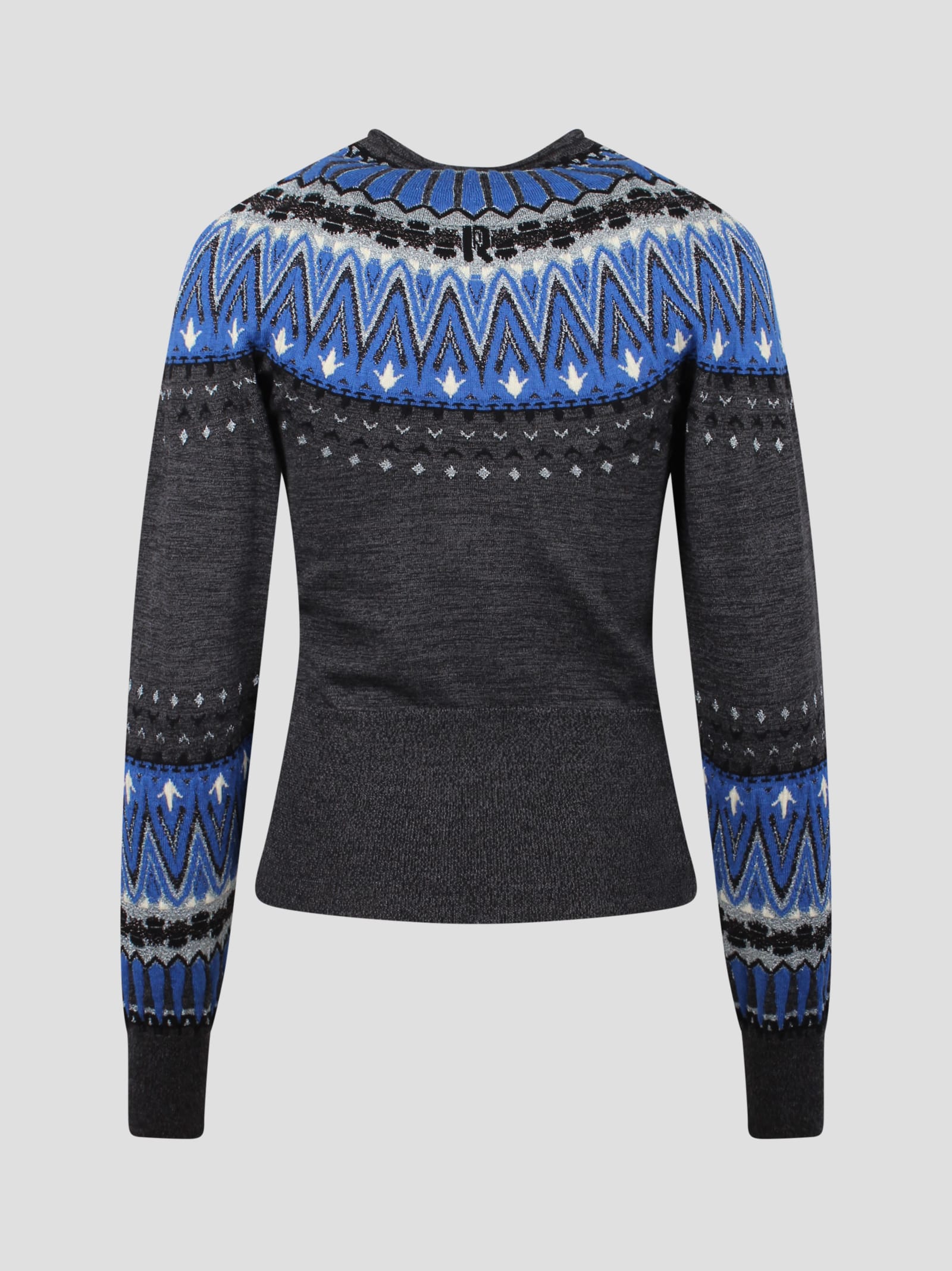 RABANNE RABANNE ABSTRACT PRINT CREW-NECK SWEATER 