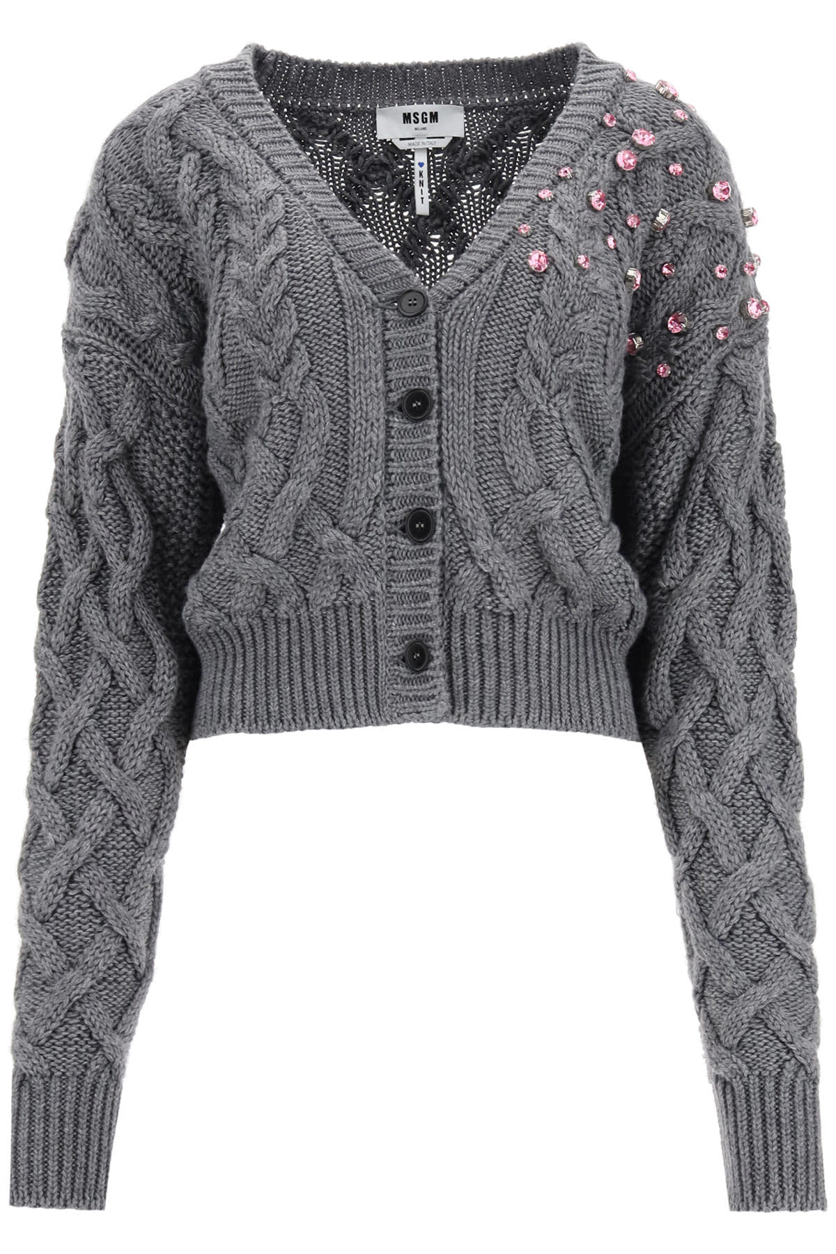 MSGM Cardigan With Crystals