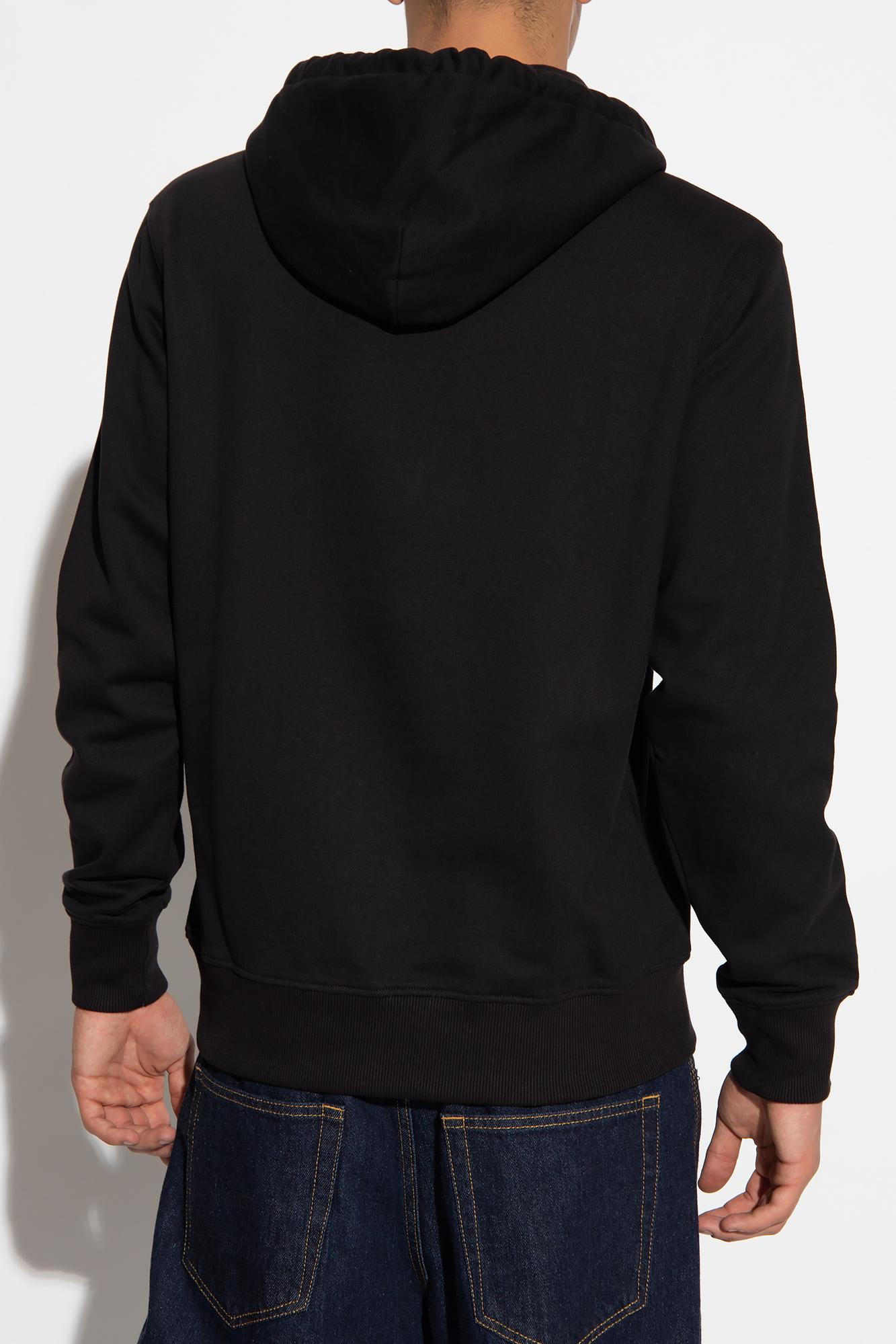 Shop Versace Jeans Couture Hoodie With Logo In Nero