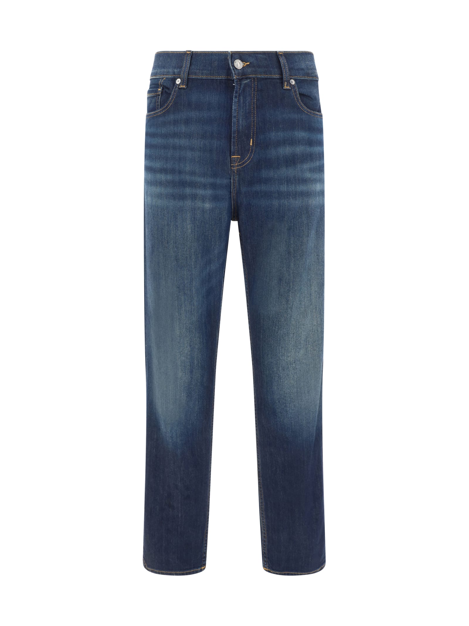 Shop 7 For All Mankind Slimmy Sirocco Jeans In Dark Blue