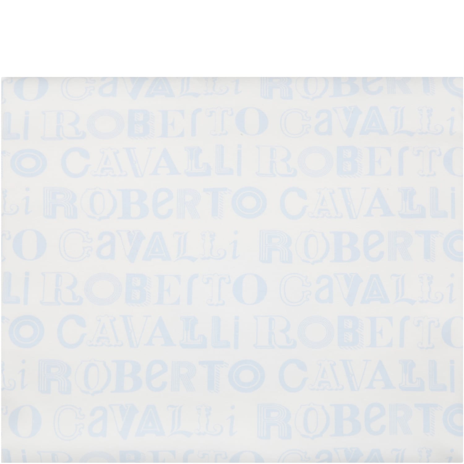 Roberto Cavalli White Blanket For Baby Boy With Logos