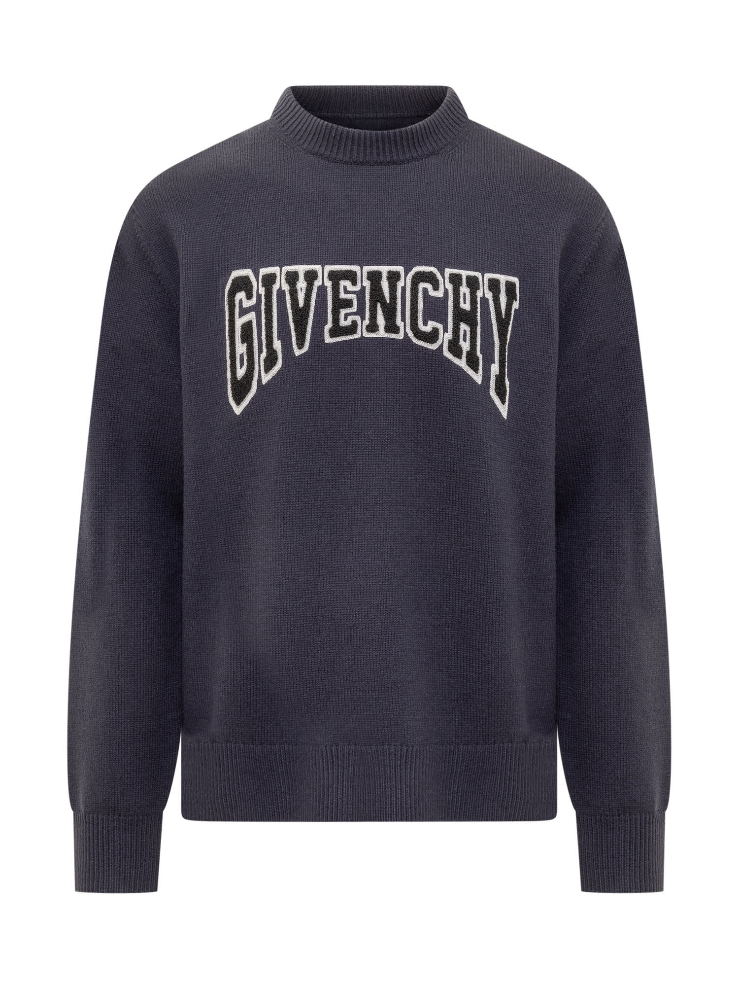 GIVENCHY COLLEGE EMBROIDERY CREWNECK SWEATER