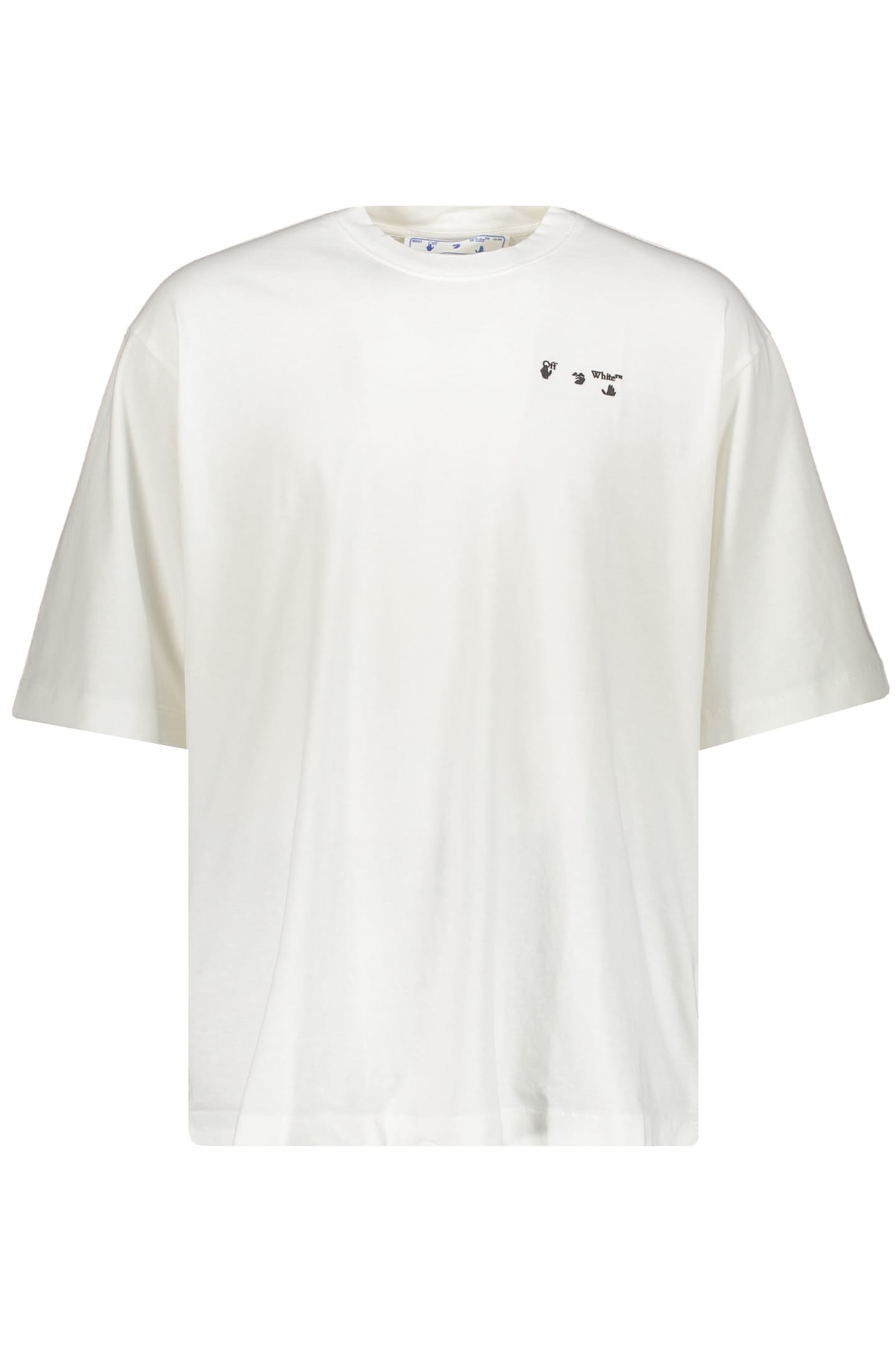Off-white Logo Cotton T-shirt In White