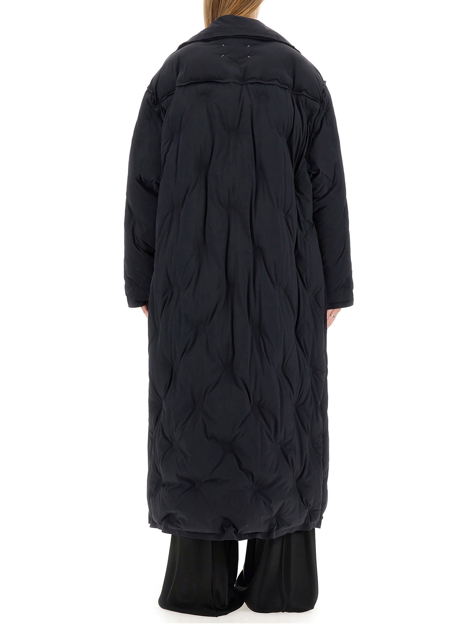 Maison Margiela Padded Double-breasted Coat In Black
