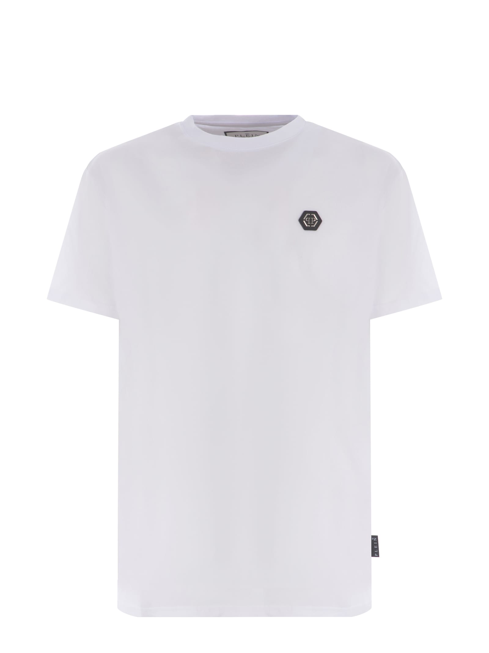 Shop Philipp Plein T-shirt  Made Of Cotton In Bianco