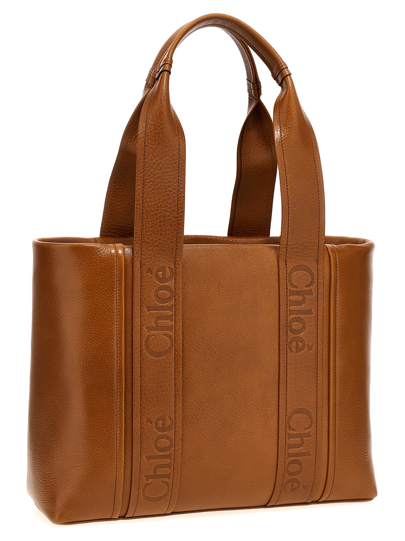 Shop Chloé Medium Woody Shopping Bag In Brown