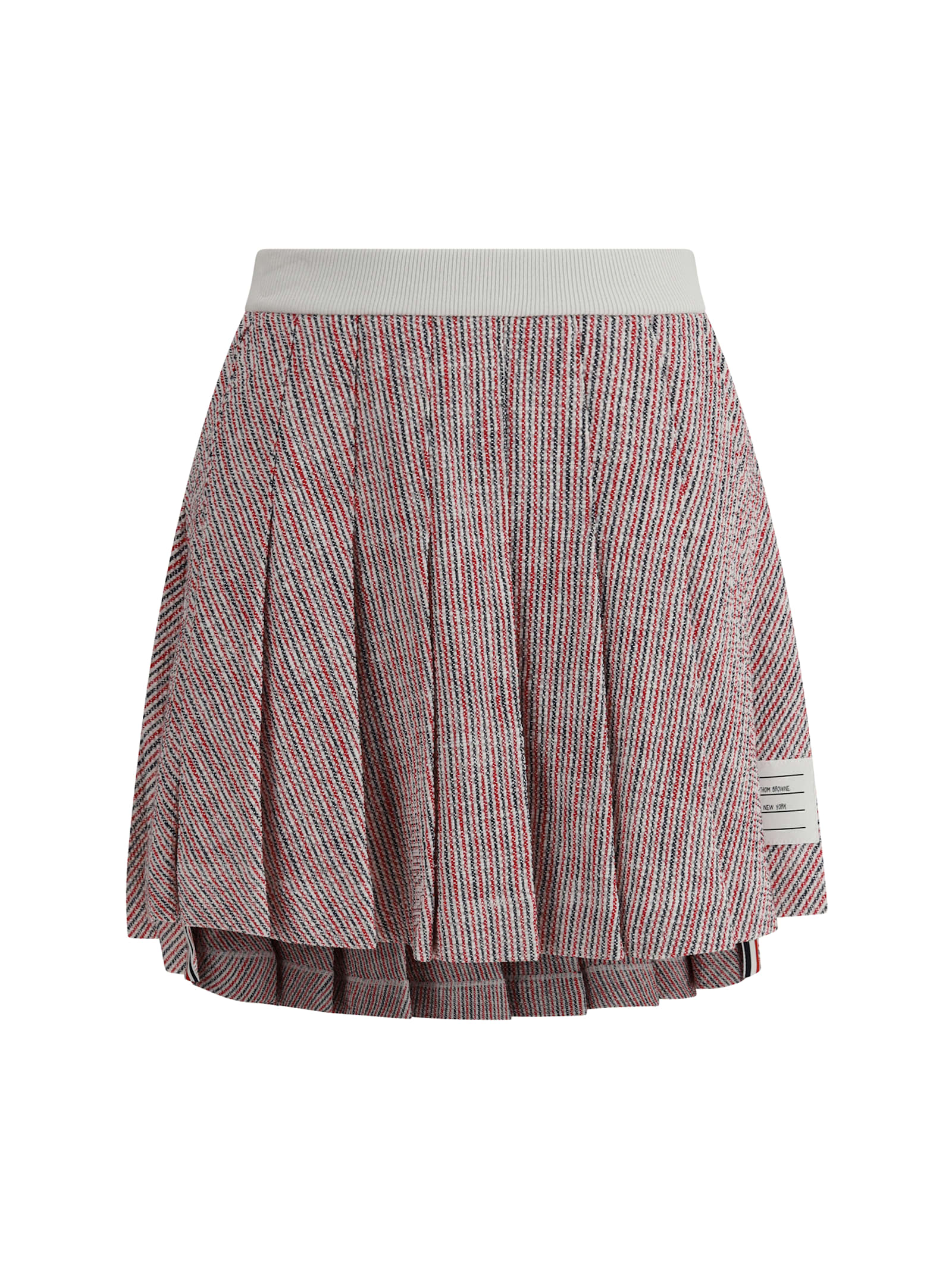 Tweed Pleated Desig Miniskirt