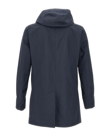 Shop Herno Raincoat In Blu