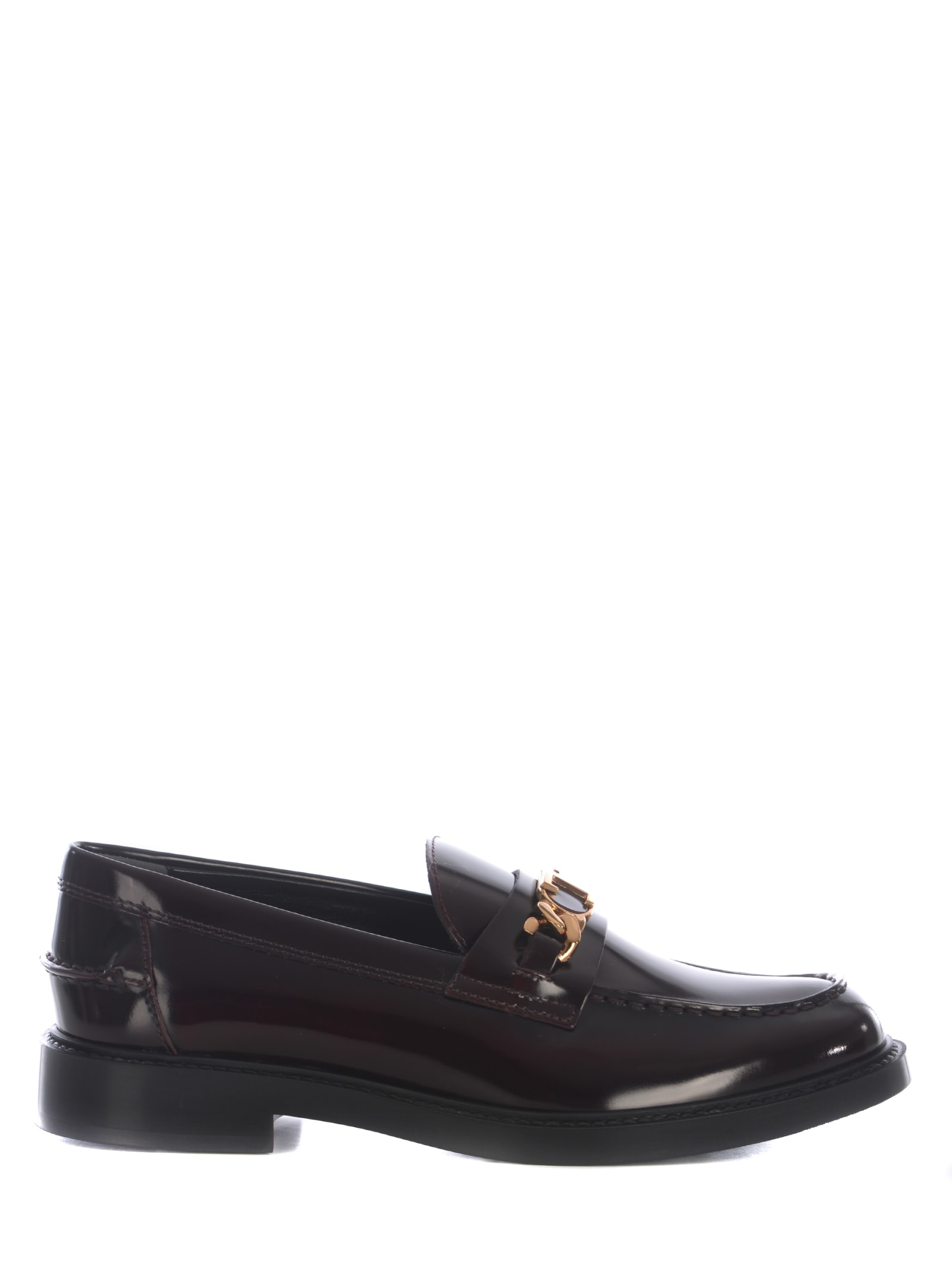 Shop Tod's Mocassin Tods Made Of Leather In Bordeaux