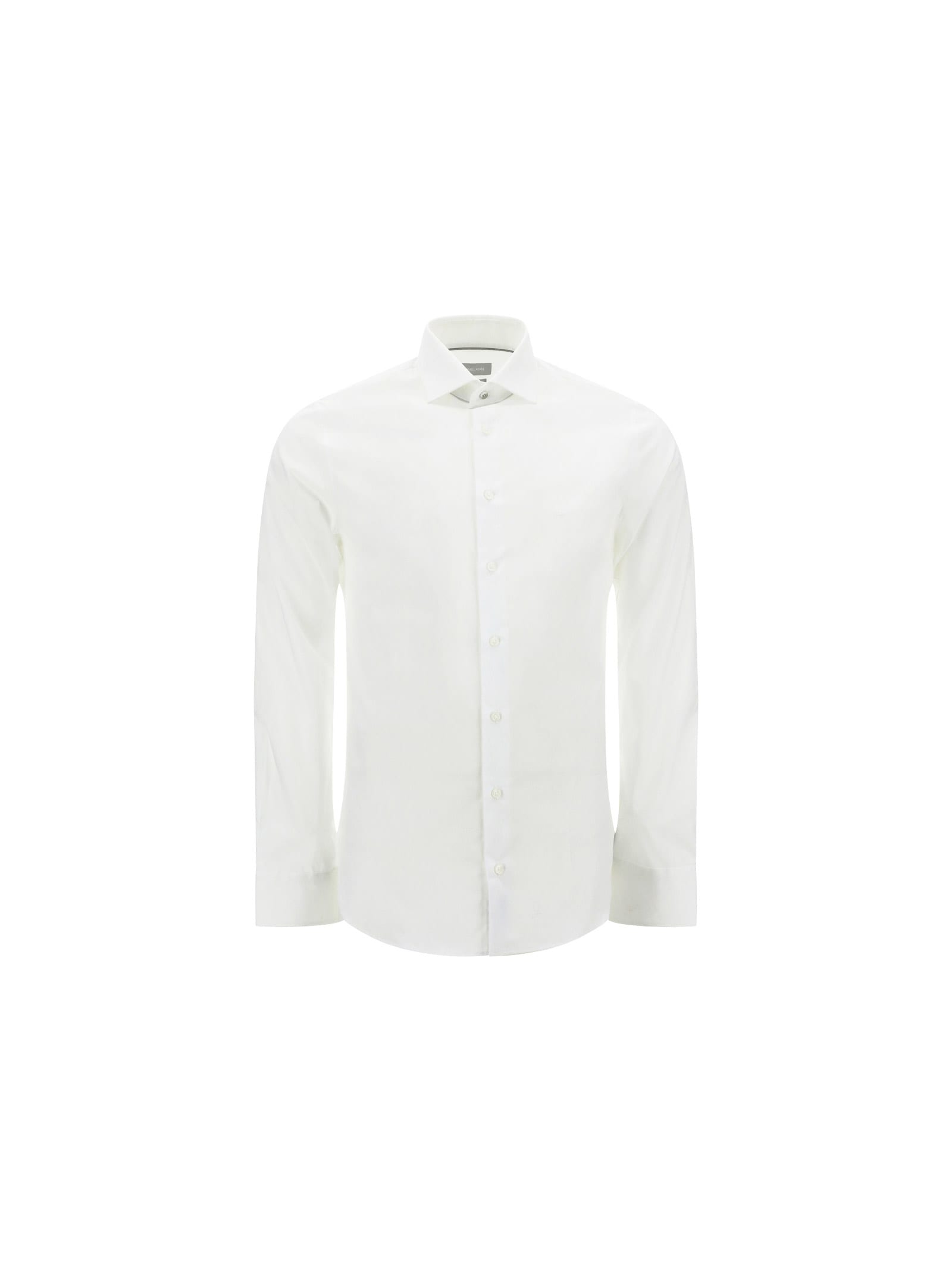 Michael Kors Slim Fit Linen Shirt In White