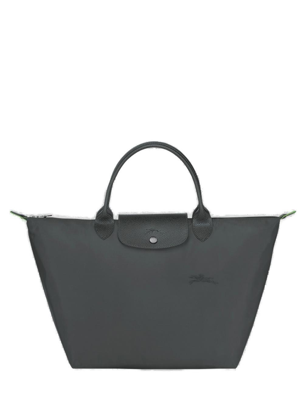 Longchamp Le Pliage Logo Embroidered Medium Tote Bag