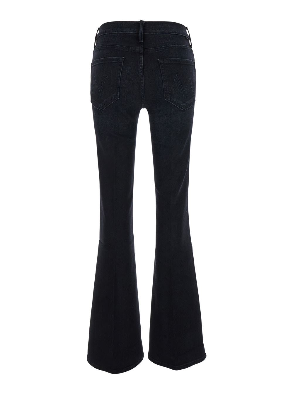 Mother the Weekender Black Five-pocket Flared Jeans In Denim Woman