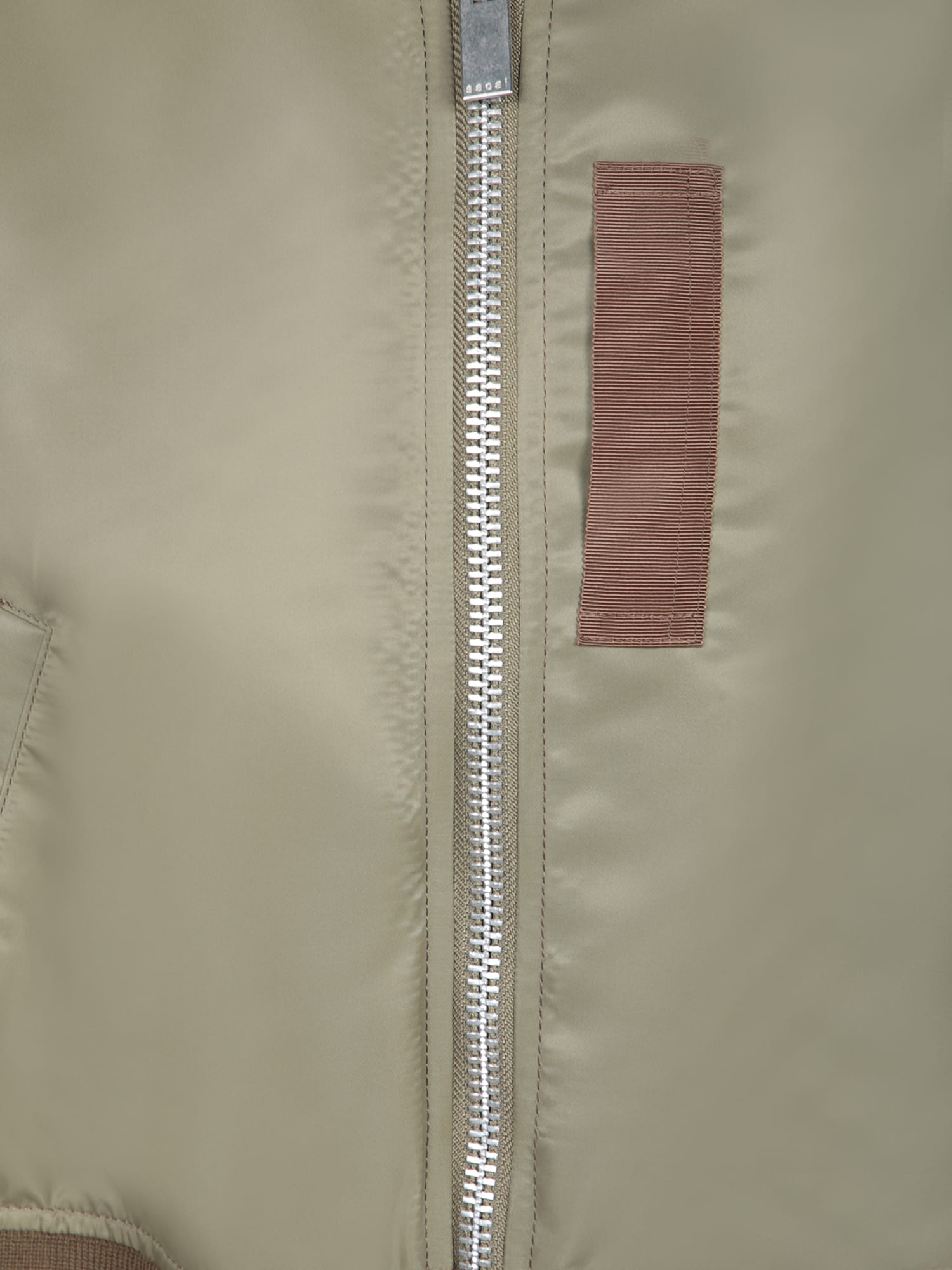 Shop Sacai Beige Twill Blouson Jacket