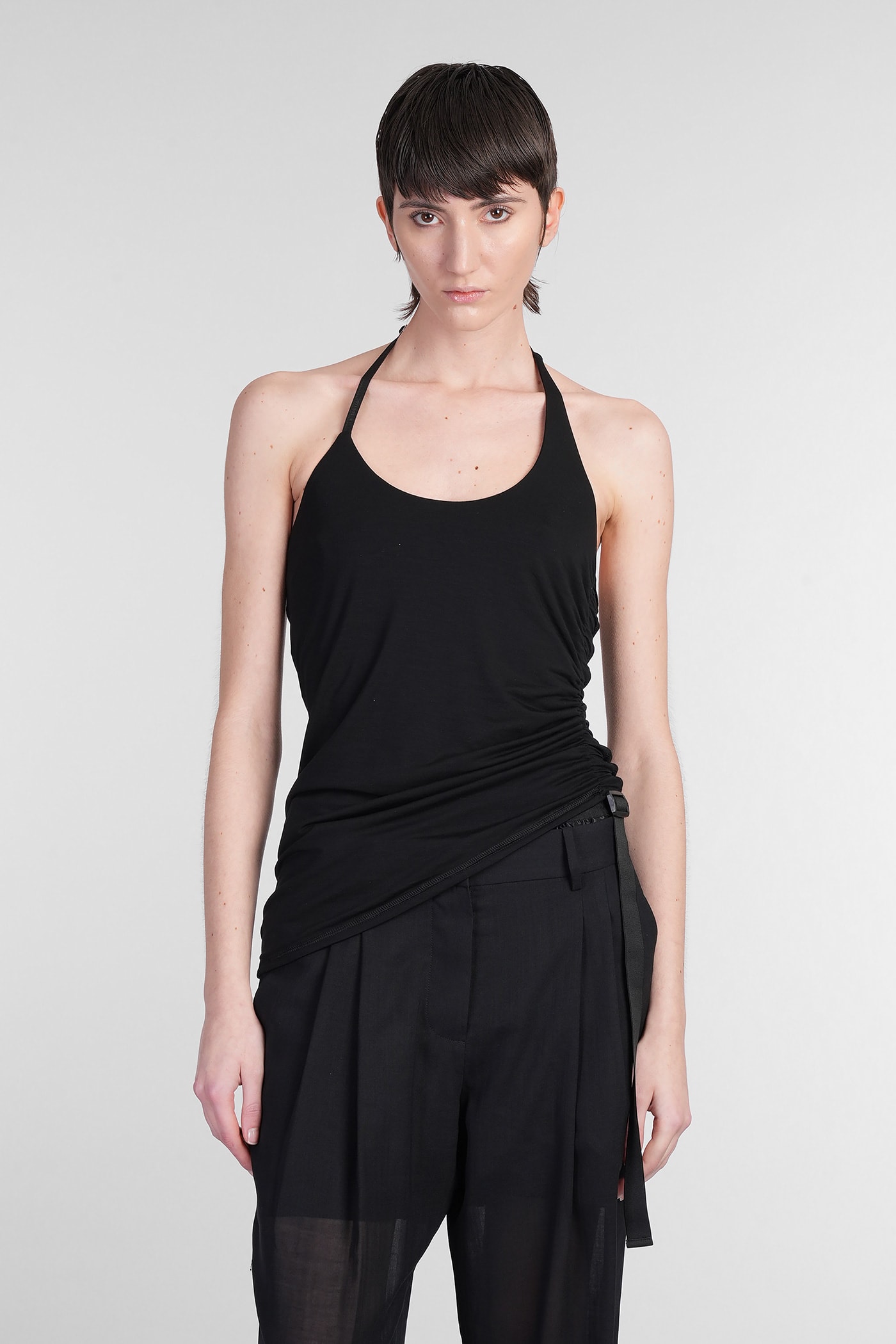 Helmut Lang Topwear In Black Wool And Polyester In Black