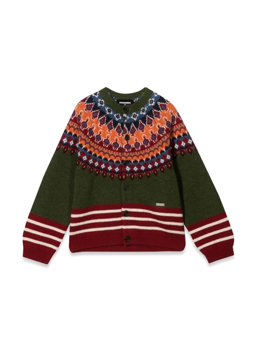 Shop Dsquared2 Cardigan With Buttons In Multicolour