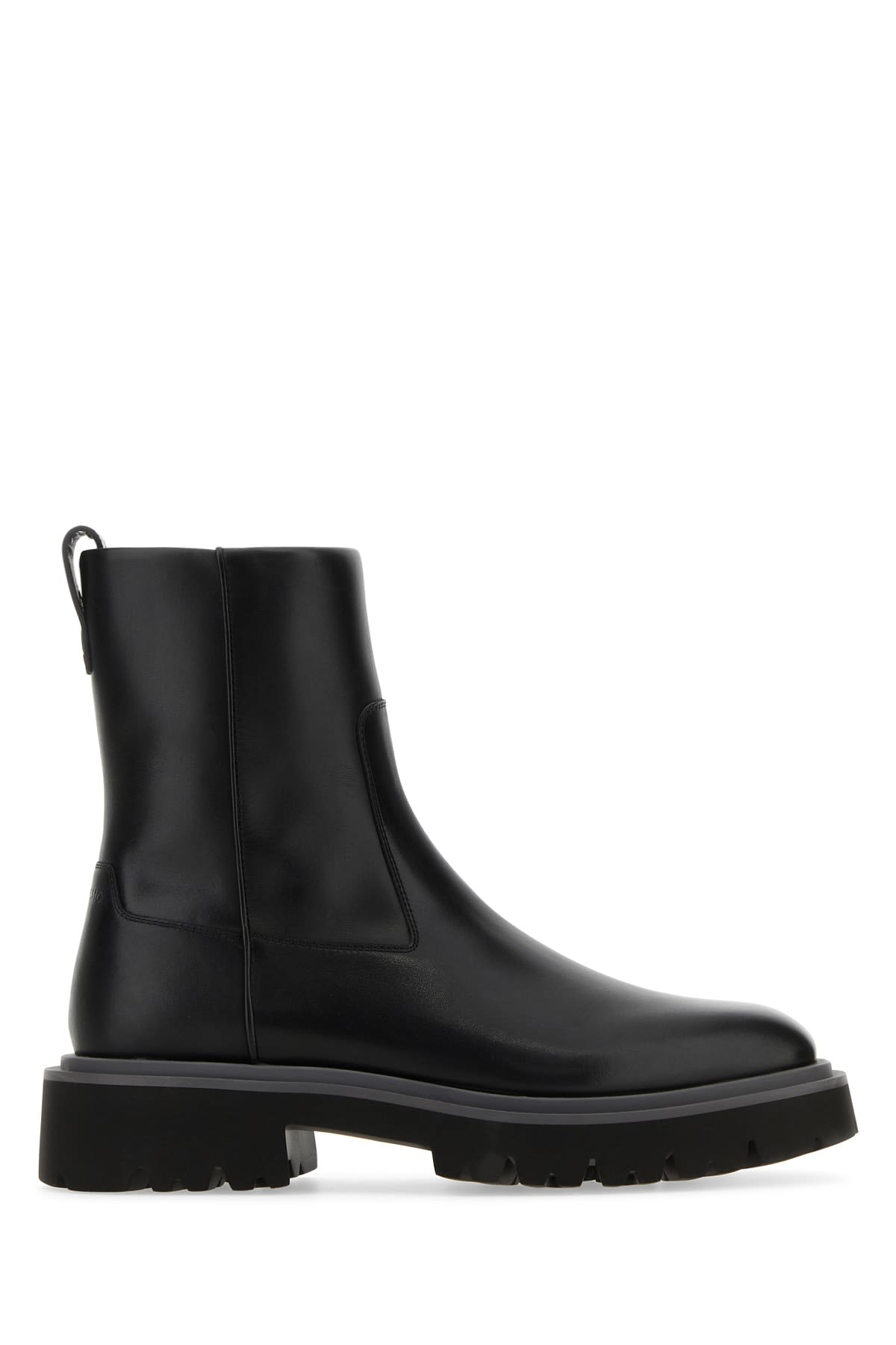 Ferragamo Man Ankle Boots Black Size 9 Calfskin In Nerobiscotto