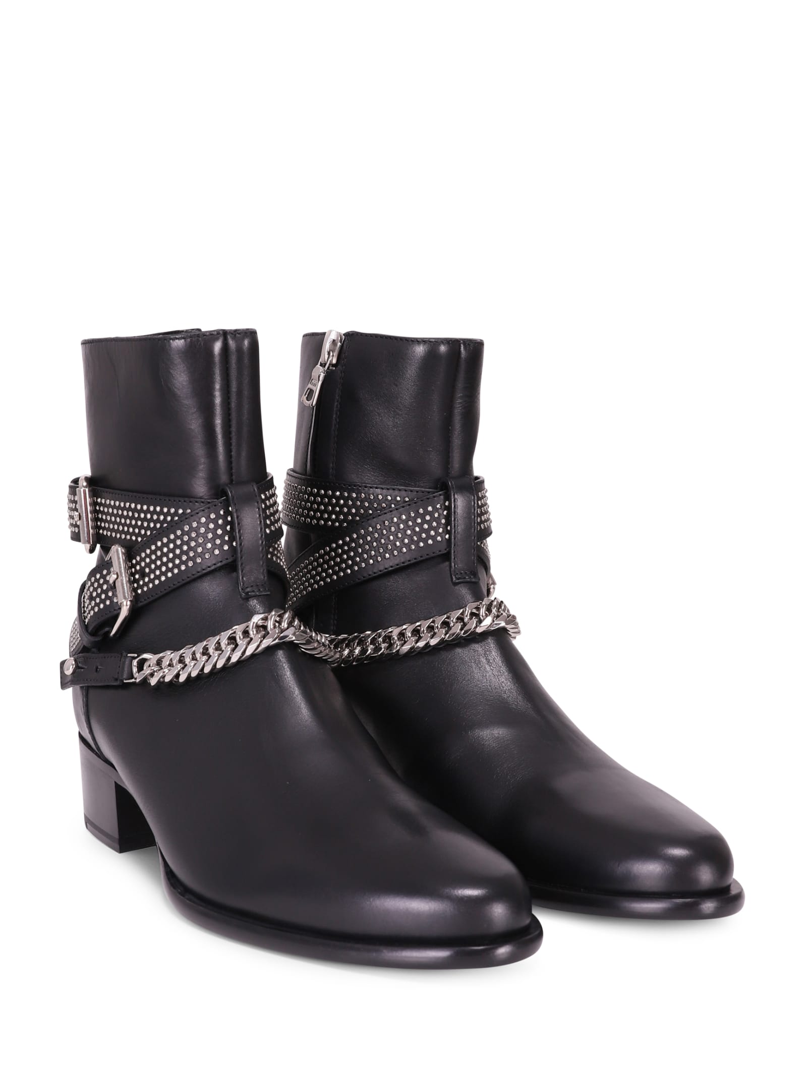 AMIRI Amiri Moto Chain Leather Boots - Black - 10908773 | italist