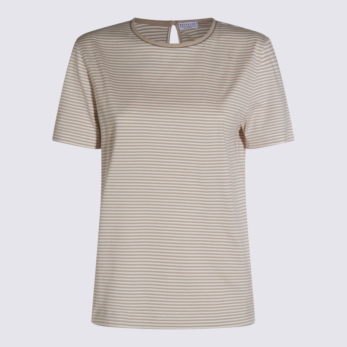 Brunello Cucinelli Beige Cotton T-shirt