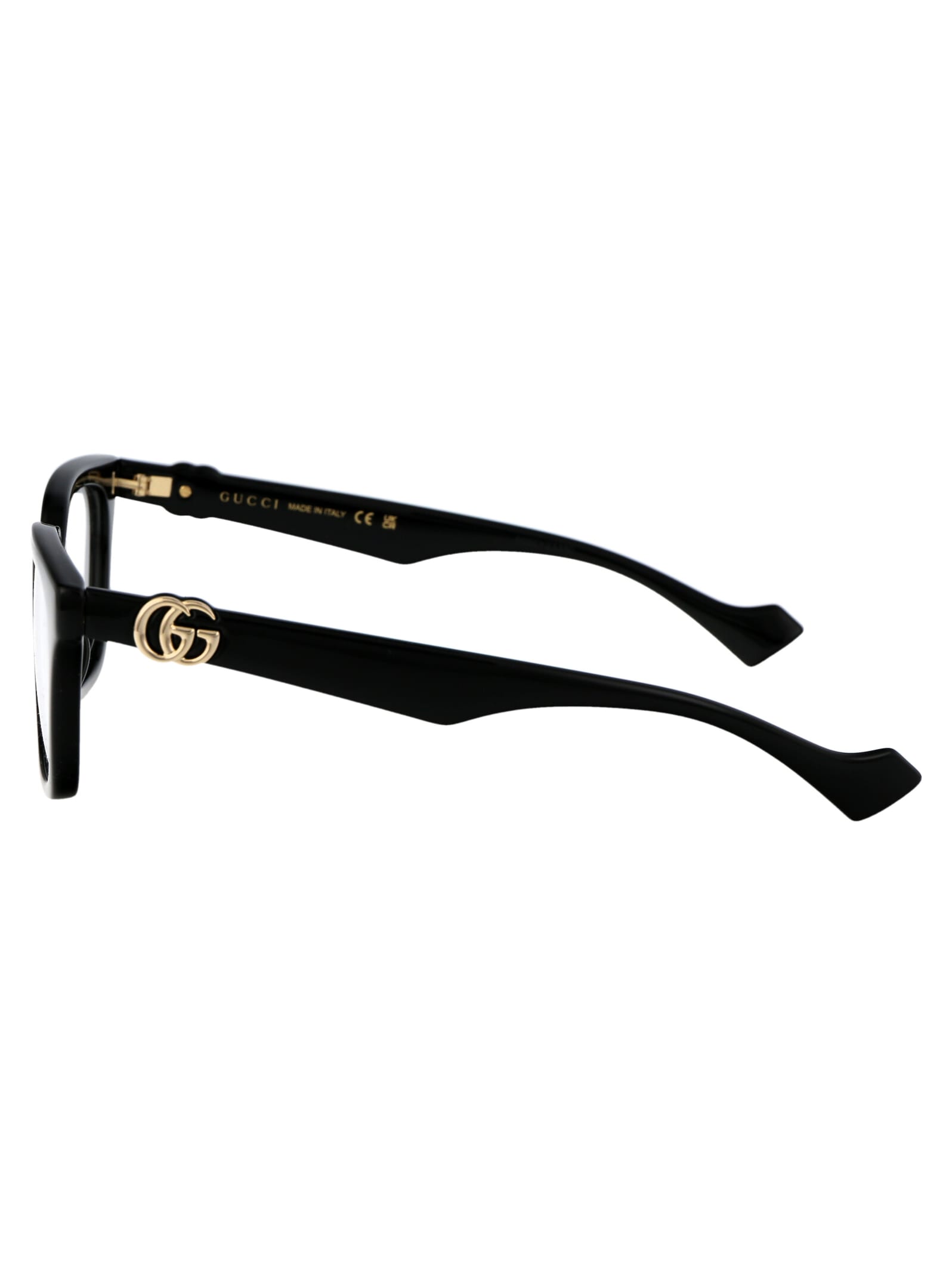 Shop Gucci Gg1536o Glasses In 005 Black Black Transparent