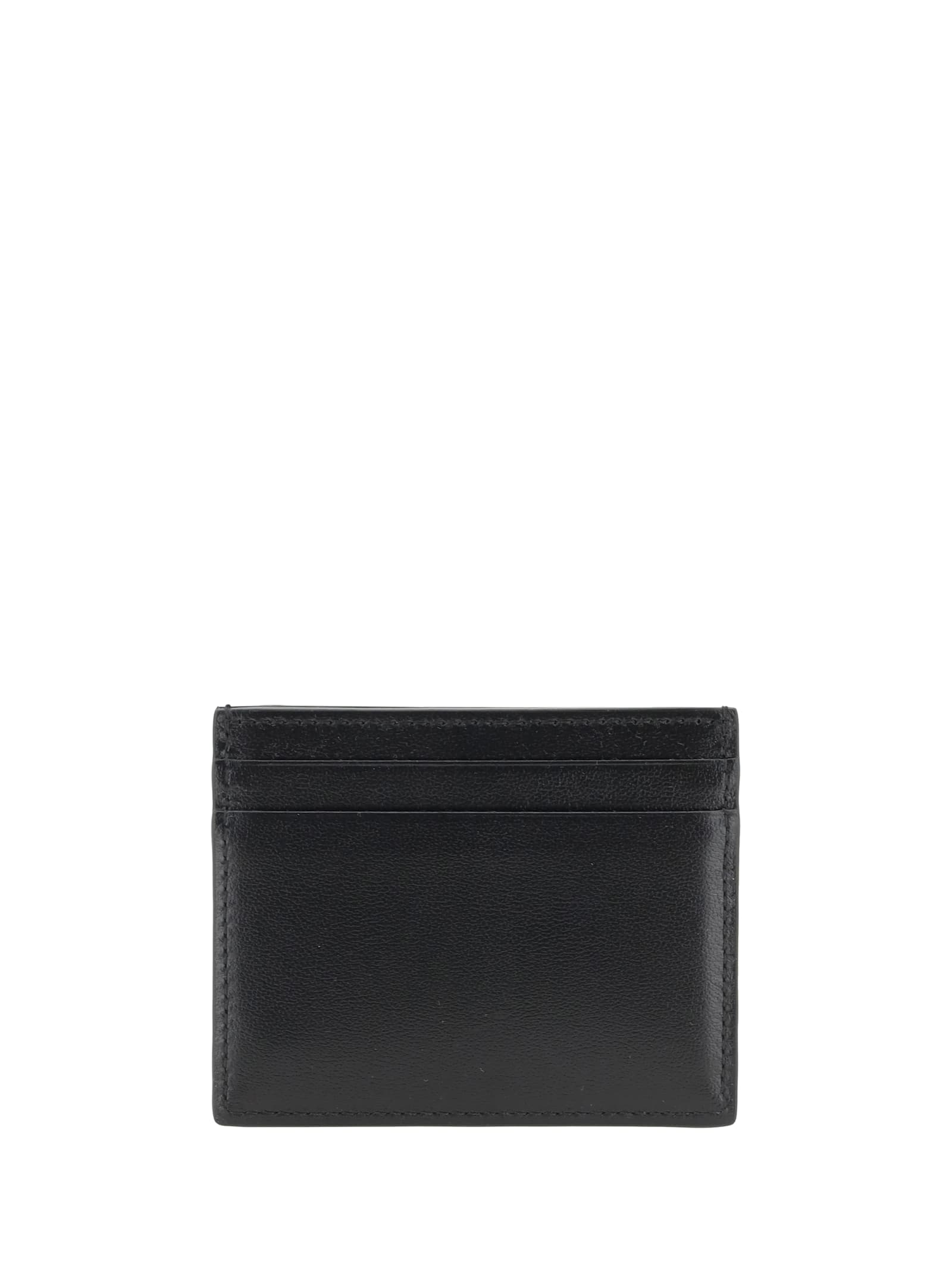 Valentino Garavani Vlogo Signature Black Calfskin Cardholder In Nero
