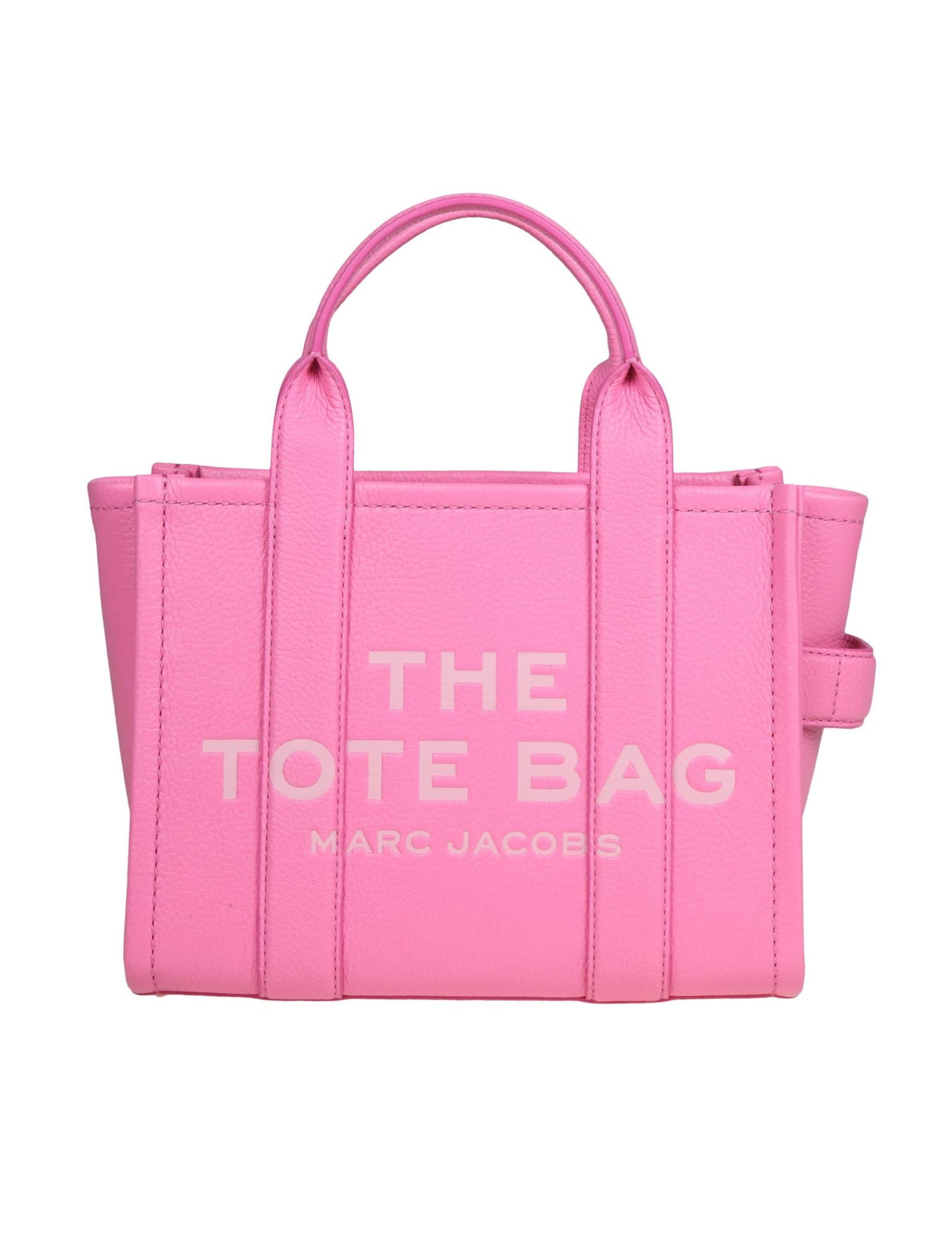 Shop Marc Jacobs Small Tote In Pink Color Leather