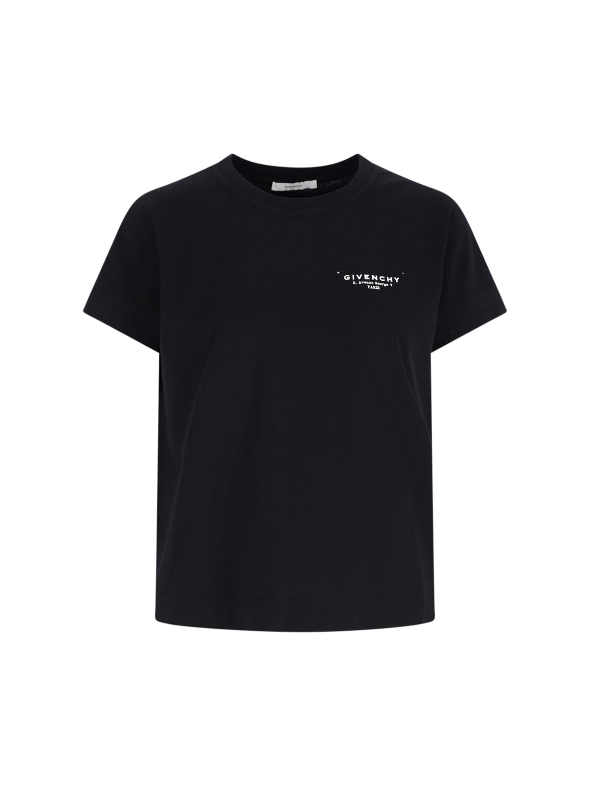 Givenchy Black Cotton Jersey Crewneck T-shirt In Black
