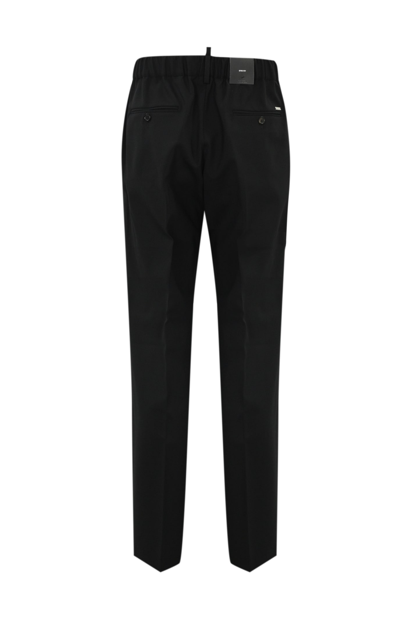 Dsquared2 Wool Jogger Trousers In Black