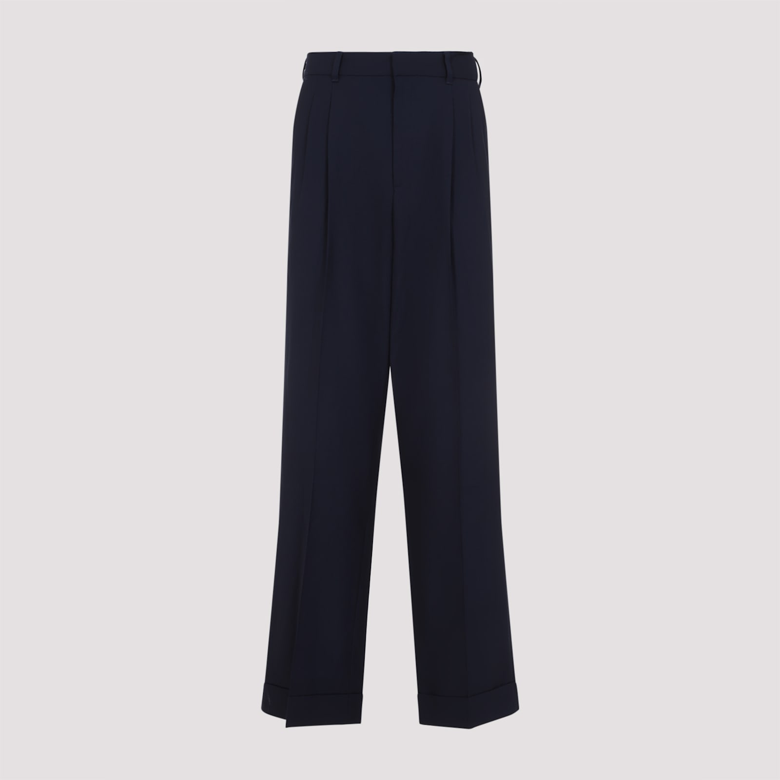 Casablanca Tailored Trousers With Front Pleats In Navy
