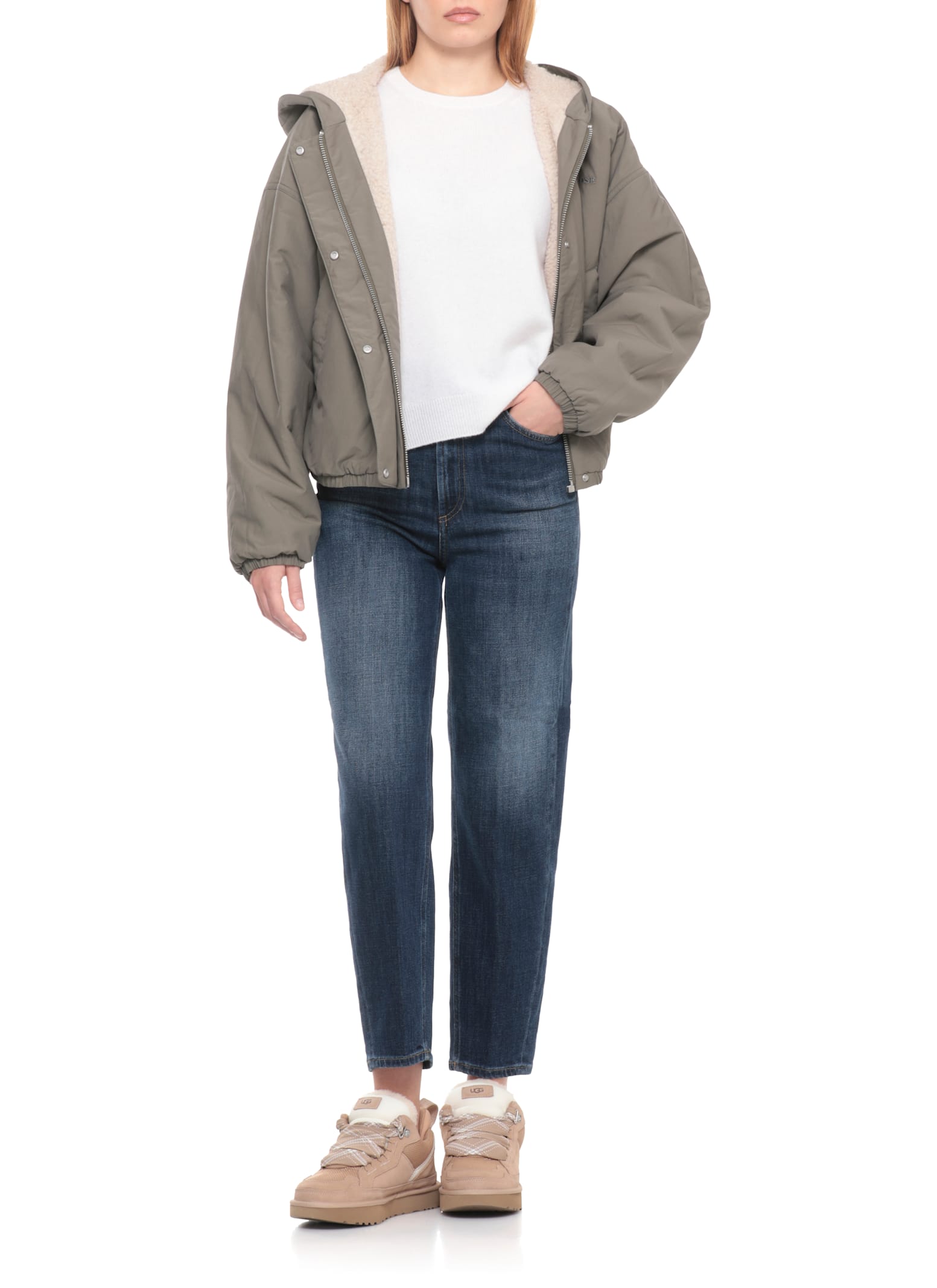 Canada Goose Alberni Reversible Fleece Jacket In Green