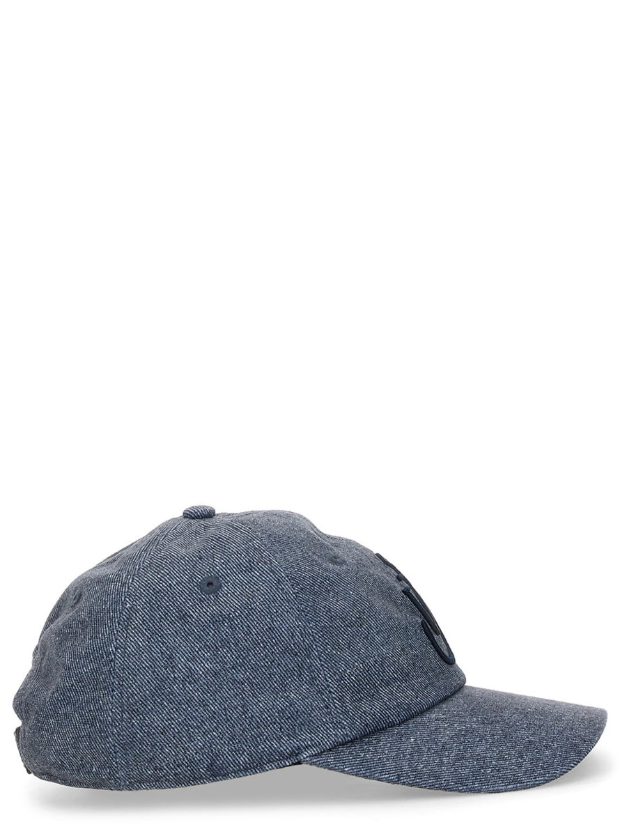 Shop Jw Anderson Baseball Cap In Denim