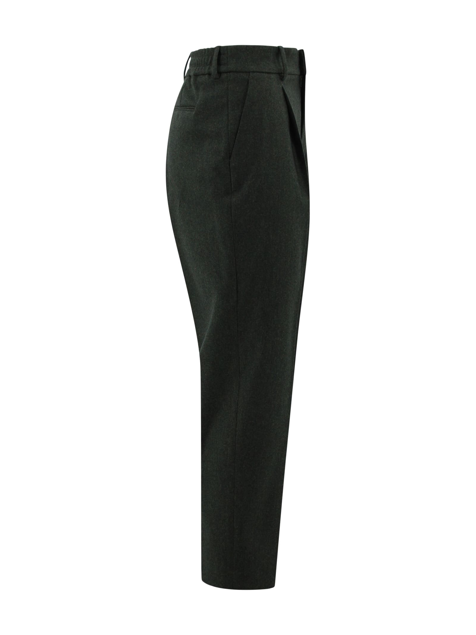 Pt Torino Wool Trousers In Green