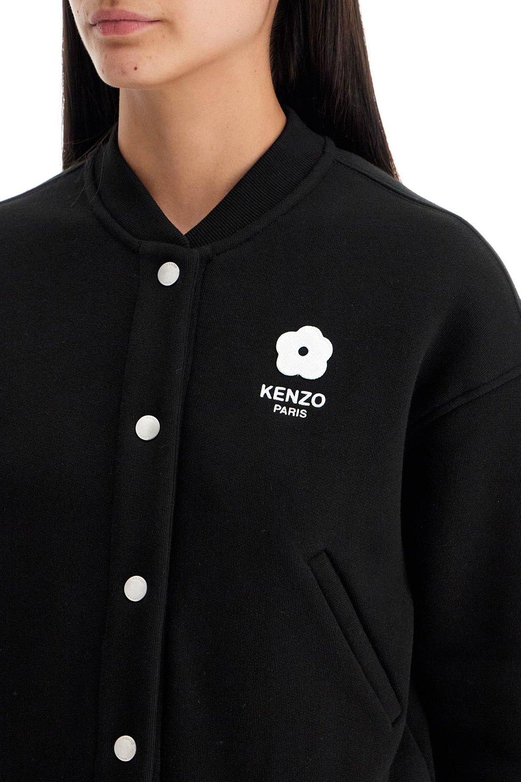 Shop Kenzo Boke Flower 2.0 Boxy Teddy Jacket In Black