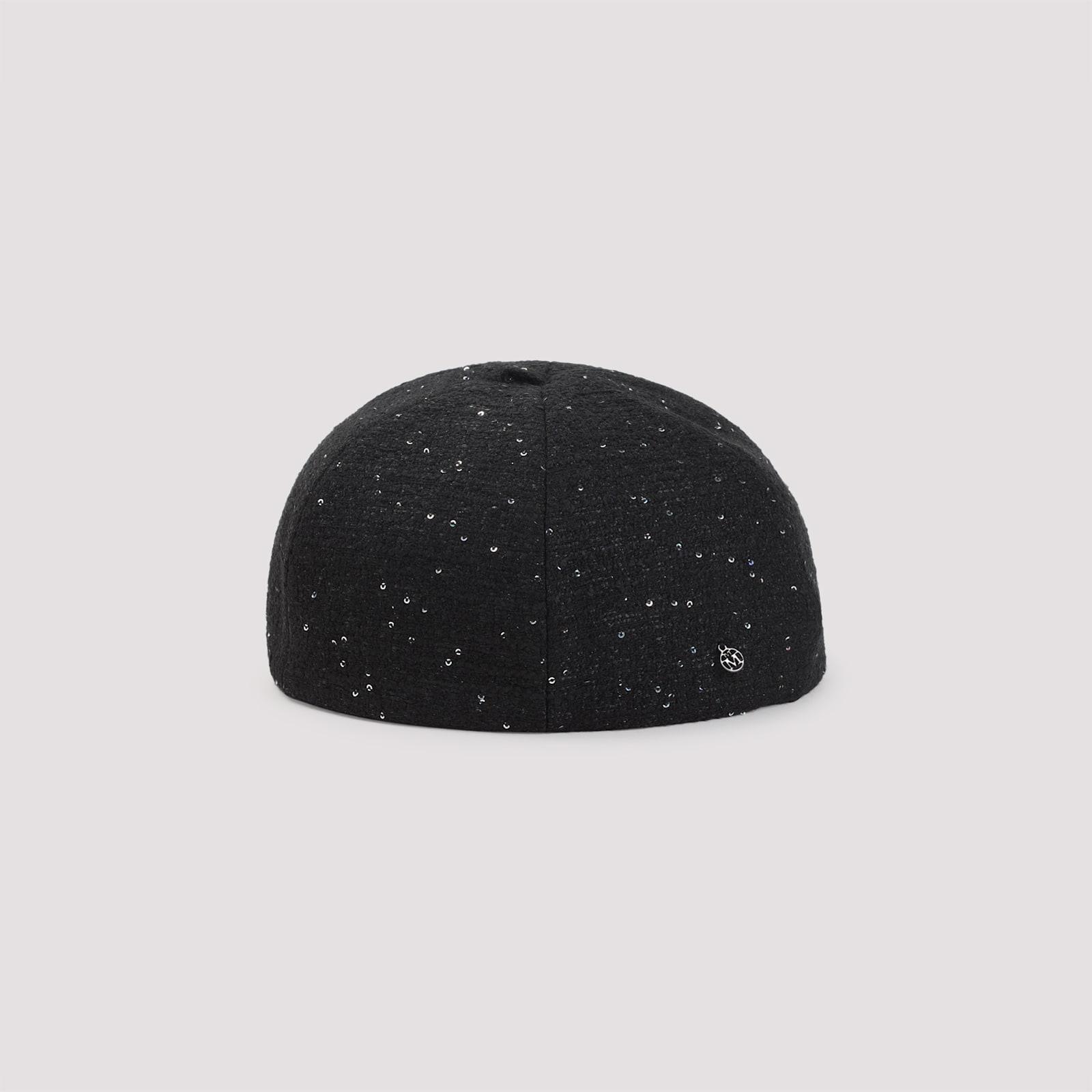 Maison Michel Black Sequin Embellished Hat In Black